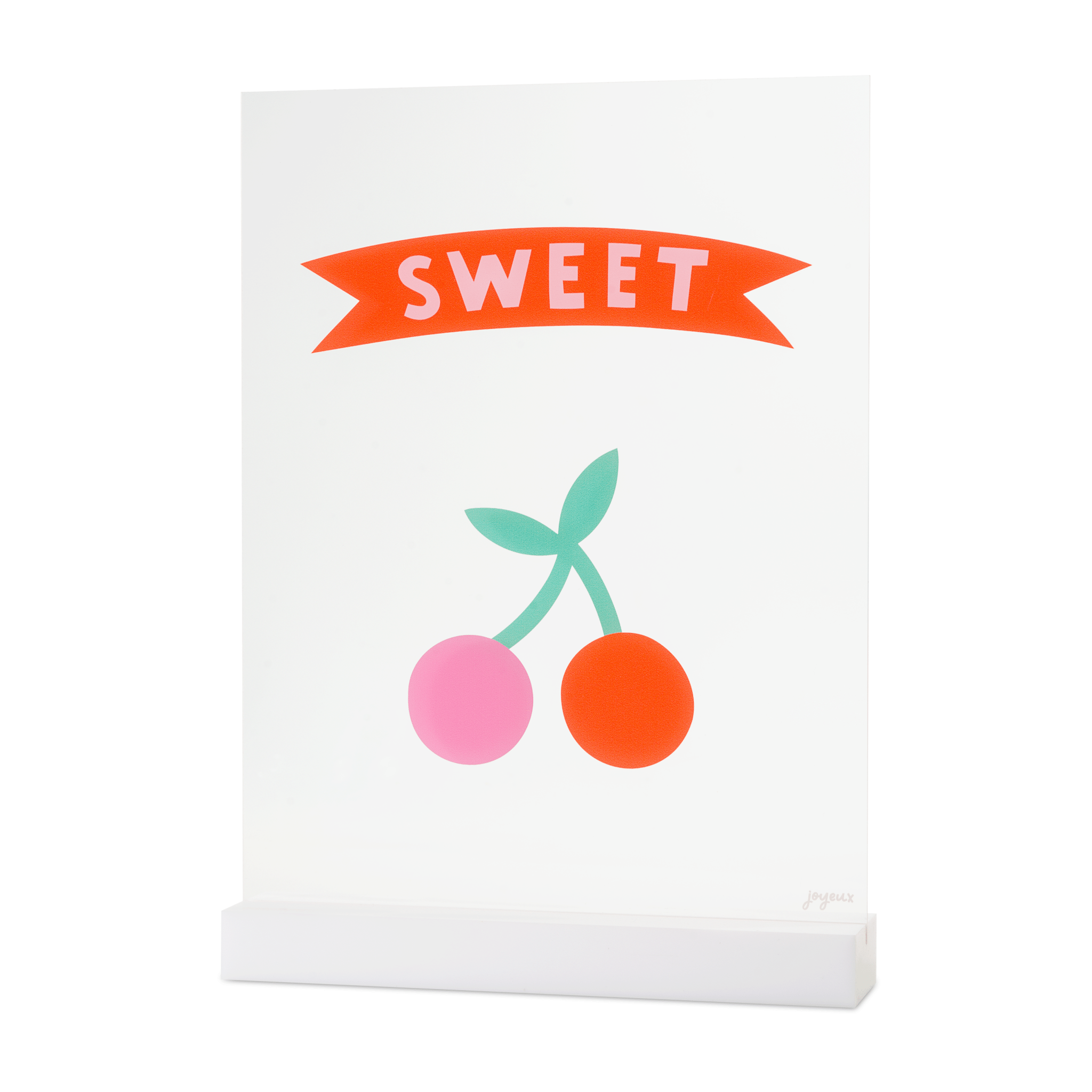 SWEET CHERRY Acrylic Table Sign - bubblegum market