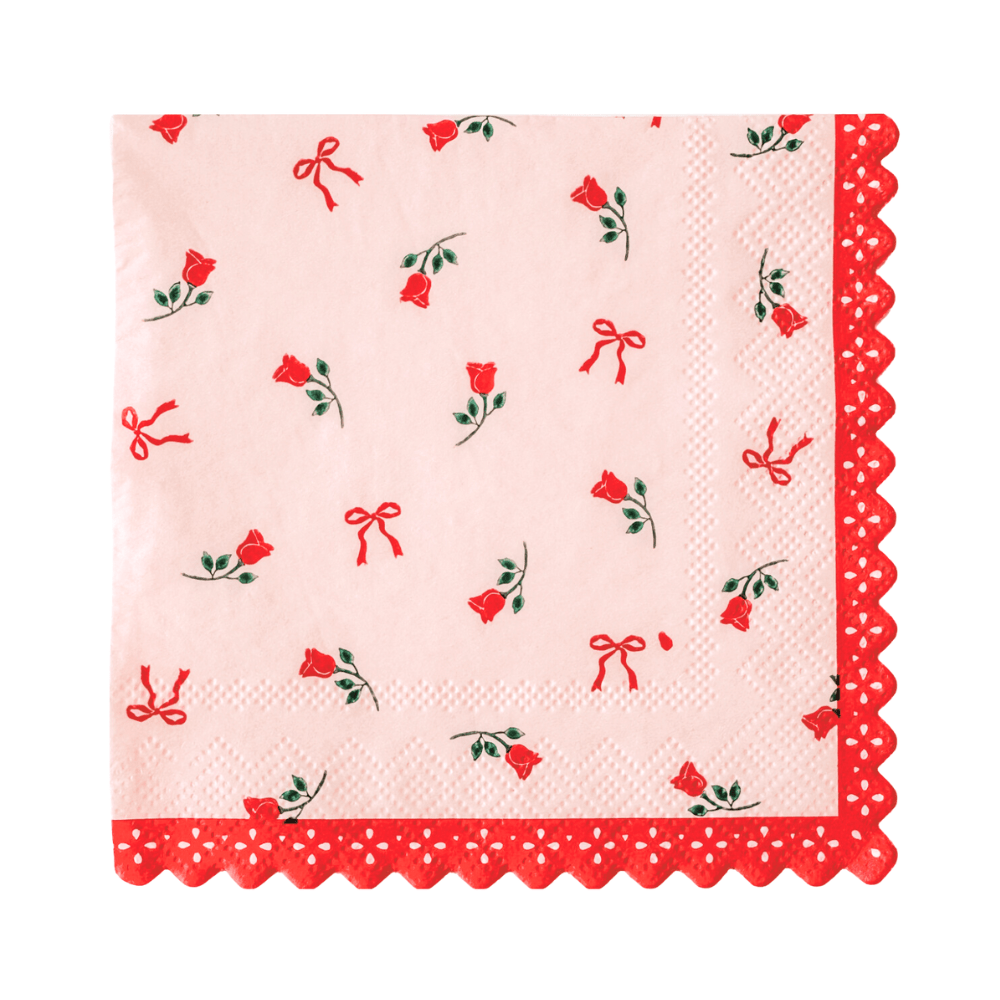 Sweet Gingham Cocktail Napkins - bubblegum market
