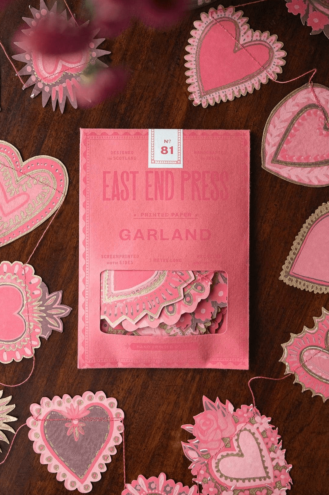 Sweet Hearts Sewn Garland - bubblegum market