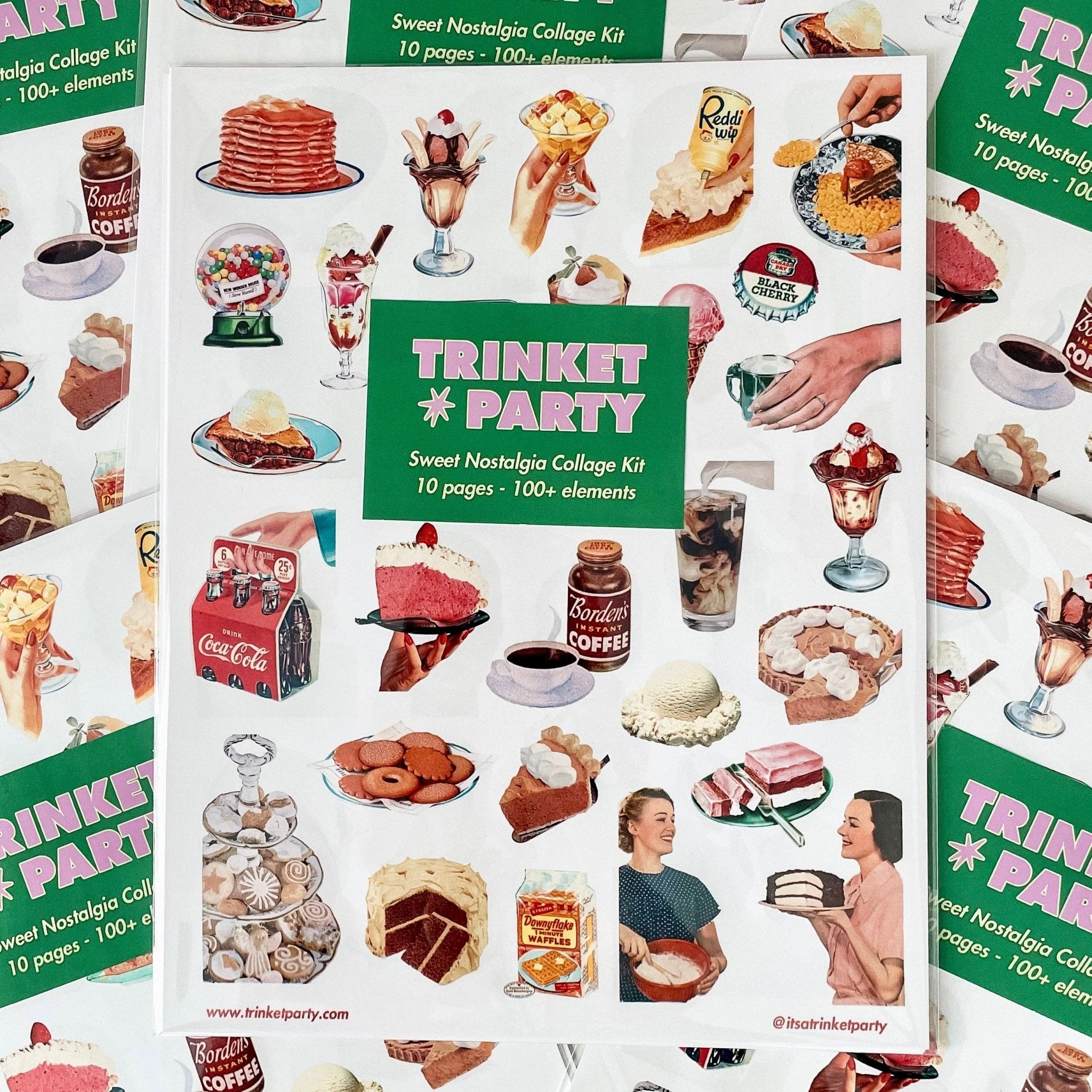 Sweet Nostalgia Collage Kit - bubblegum market