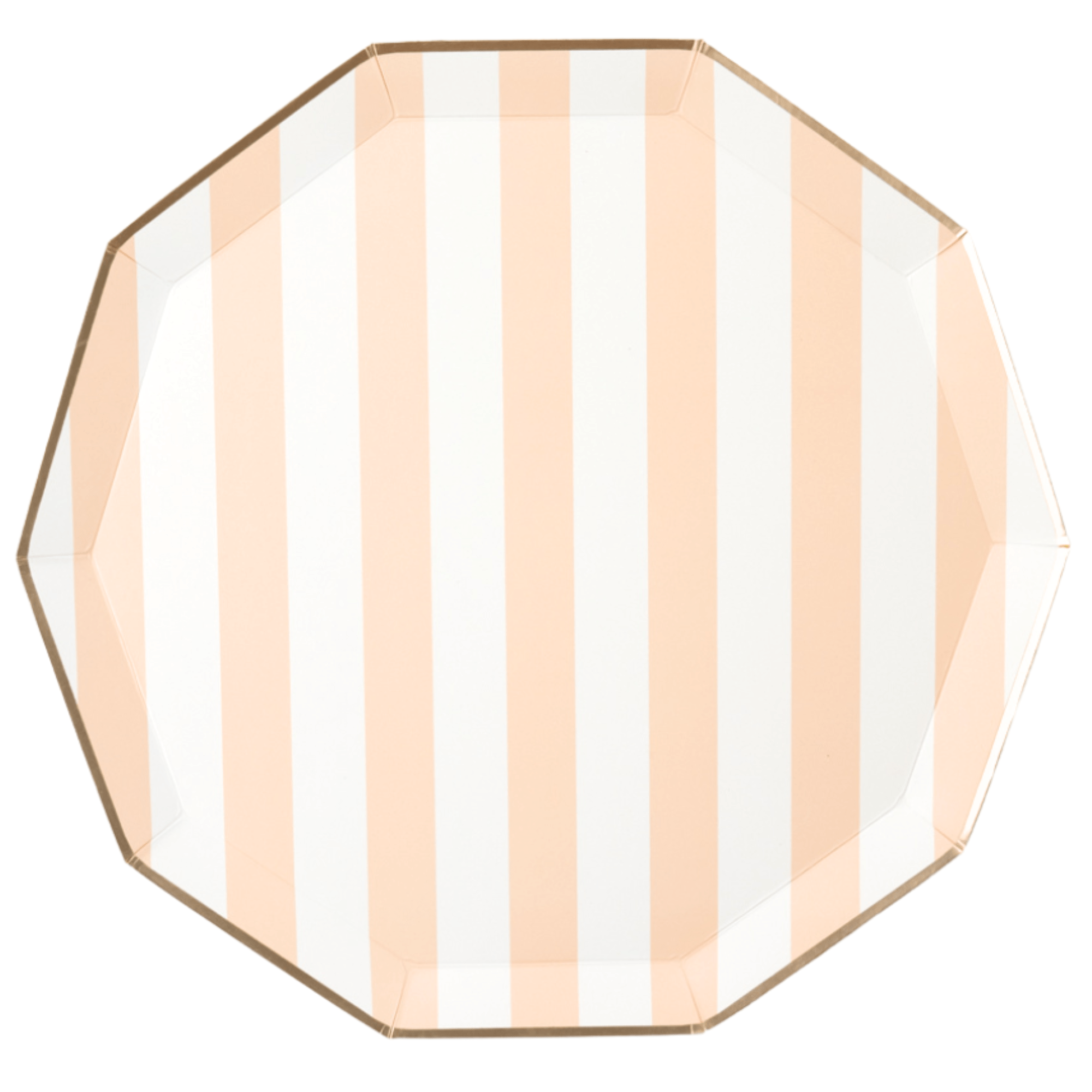 Sweet Peach Cabana Stripe Dinner Plates 10.75" - bubblegum market