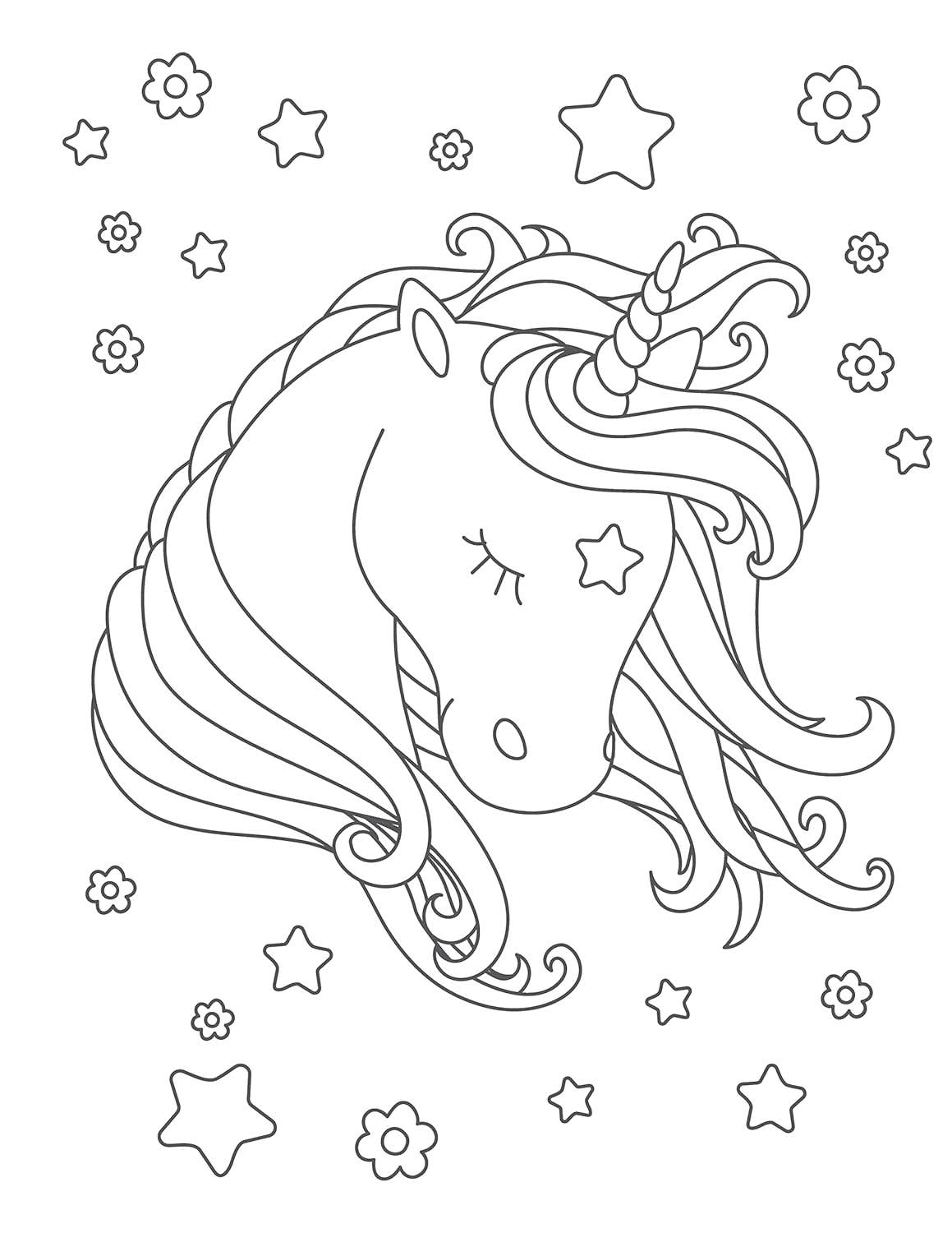 Sweet Unicorns Coloring Book - bubblegum market