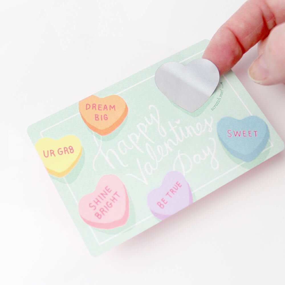 Sweetheart Scratch - off Valentines (18ct) - bubblegum market