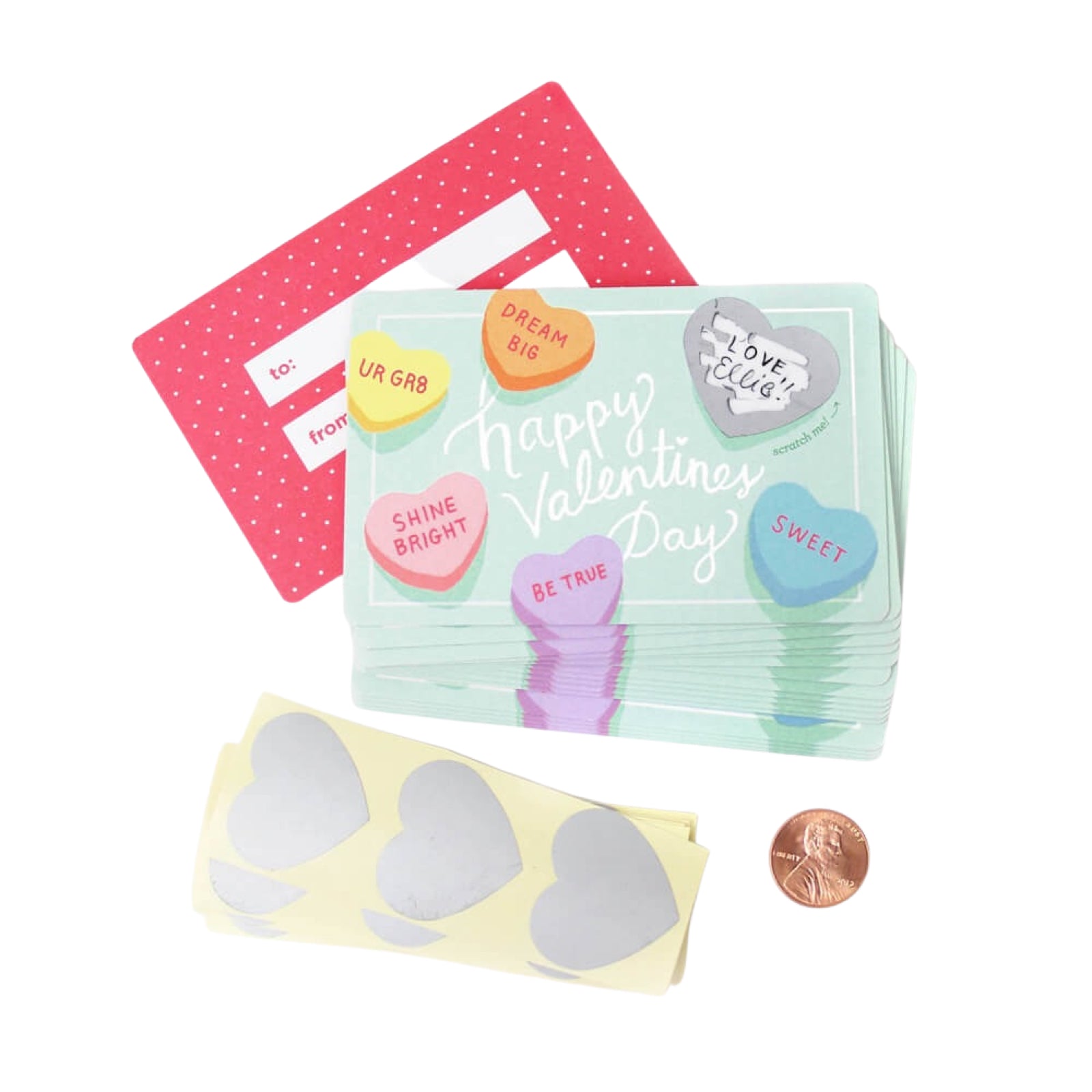 Sweetheart Scratch - off Valentines (18ct) - bubblegum market