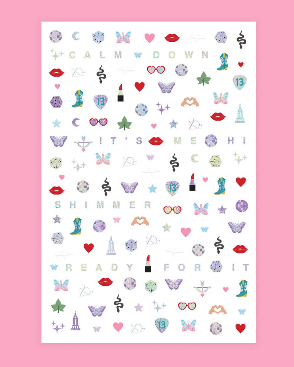 Swiftie Party Nail Stickers - bubblegum market