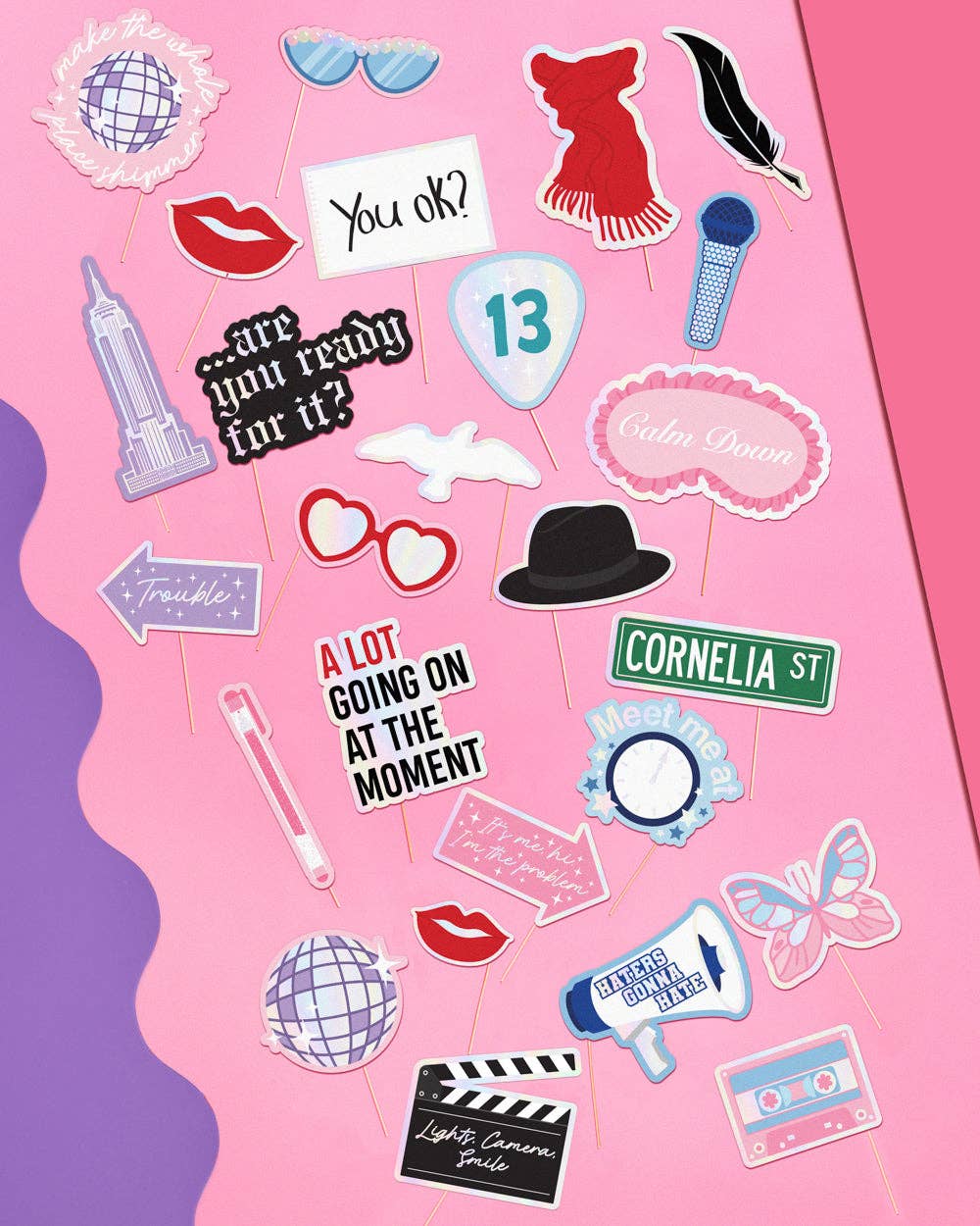 Swiftie Party Photo Props (26pc) - bubblegum market