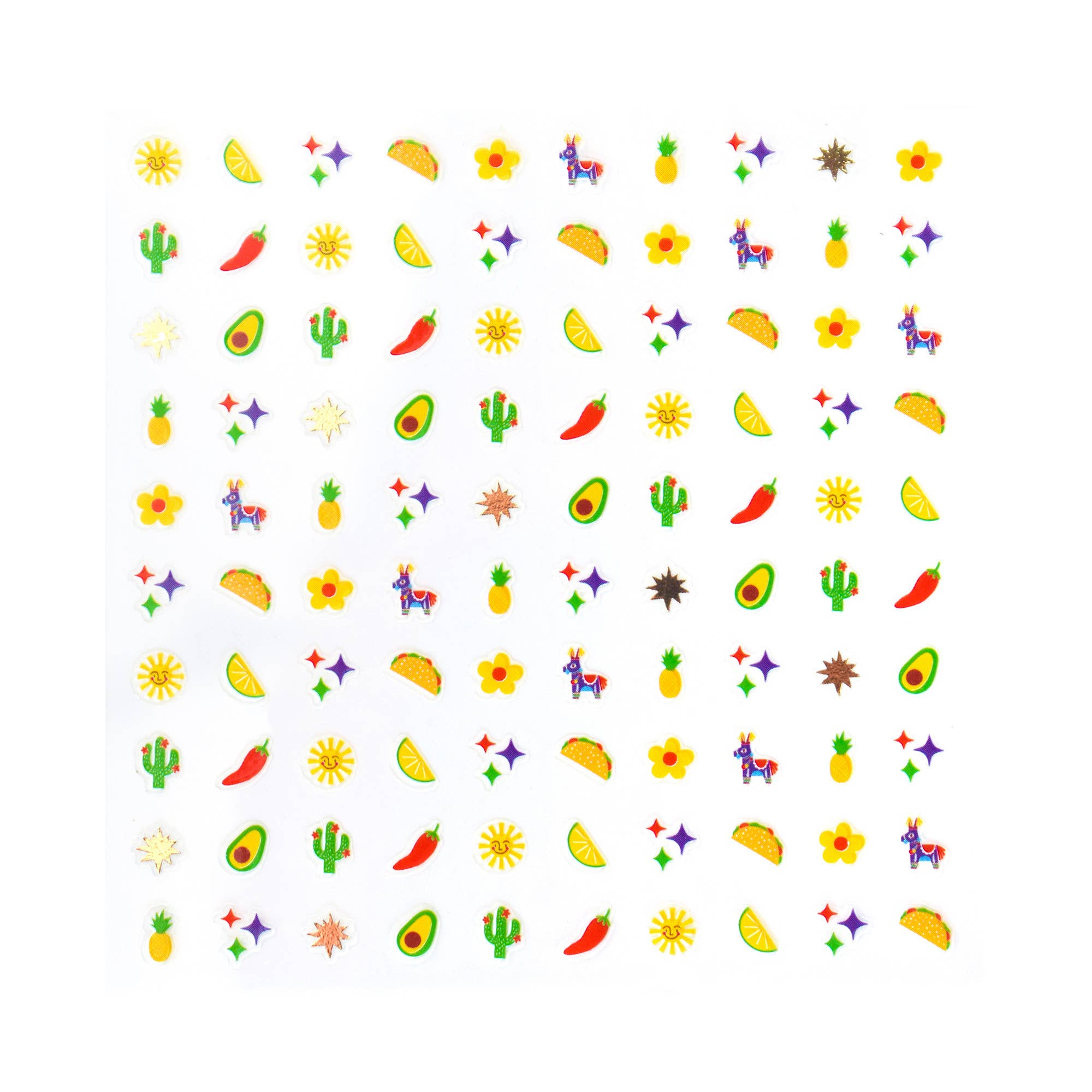 Taco 'Bout A Party Nail Stickers - bubblegum market