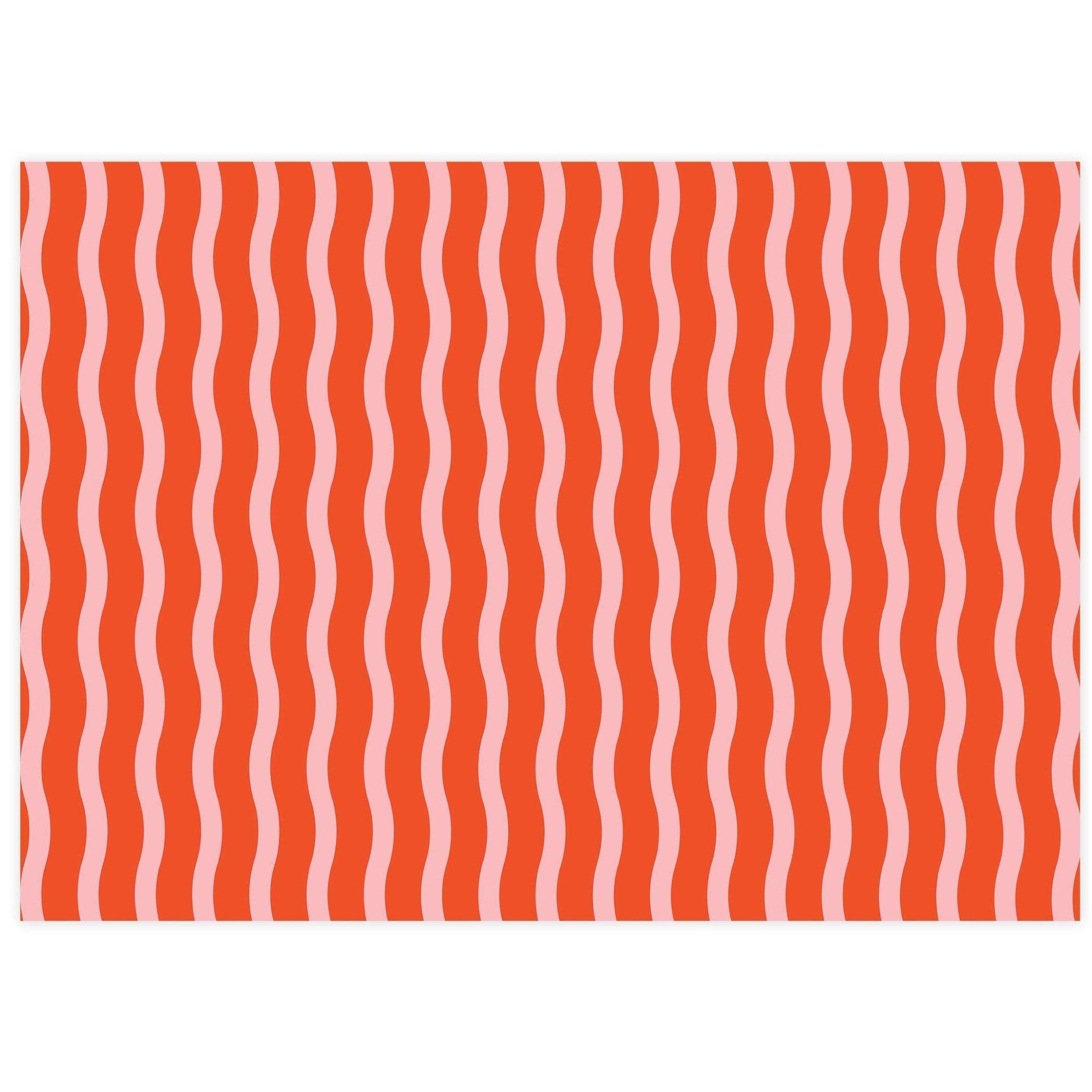 Tangy Red Fussy Stripe Tissue Paper - bubblegum market