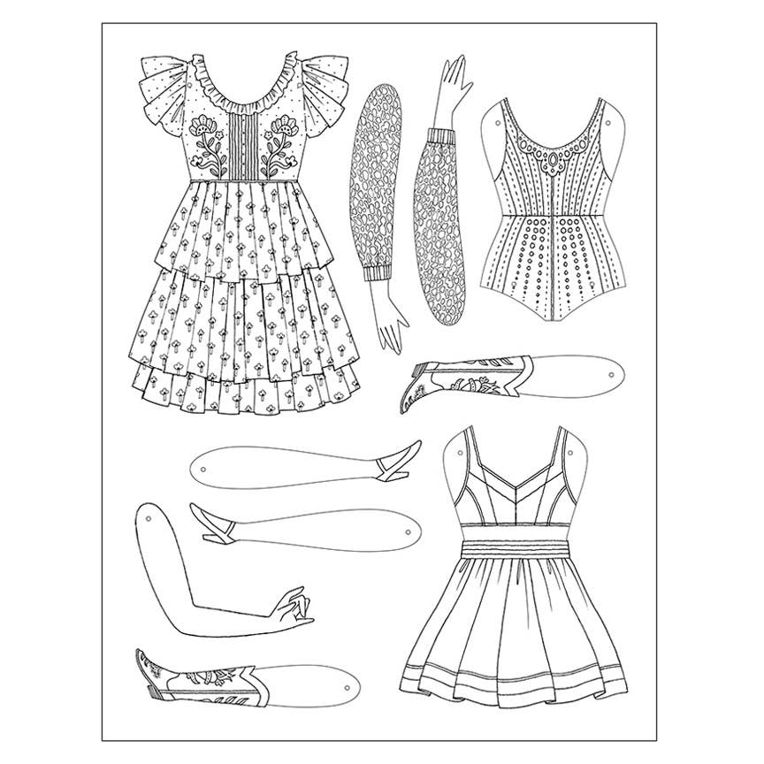 TAYLOR SWIFT Paper Doll Coloring Kit - bubblegum market