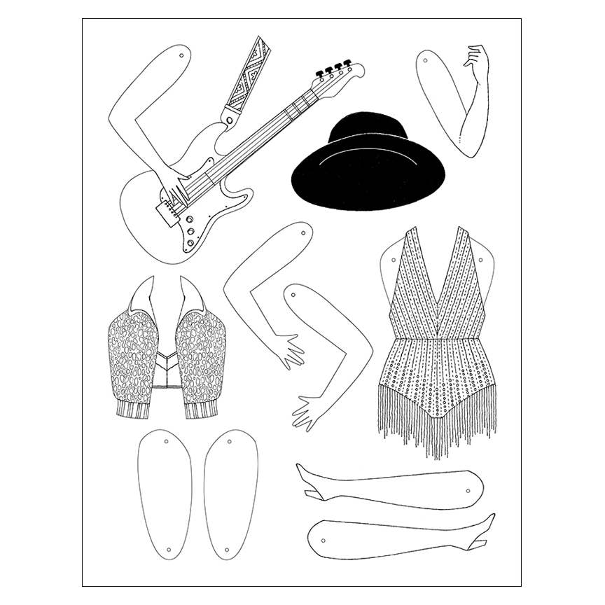 TAYLOR SWIFT Paper Doll Coloring Kit - bubblegum market