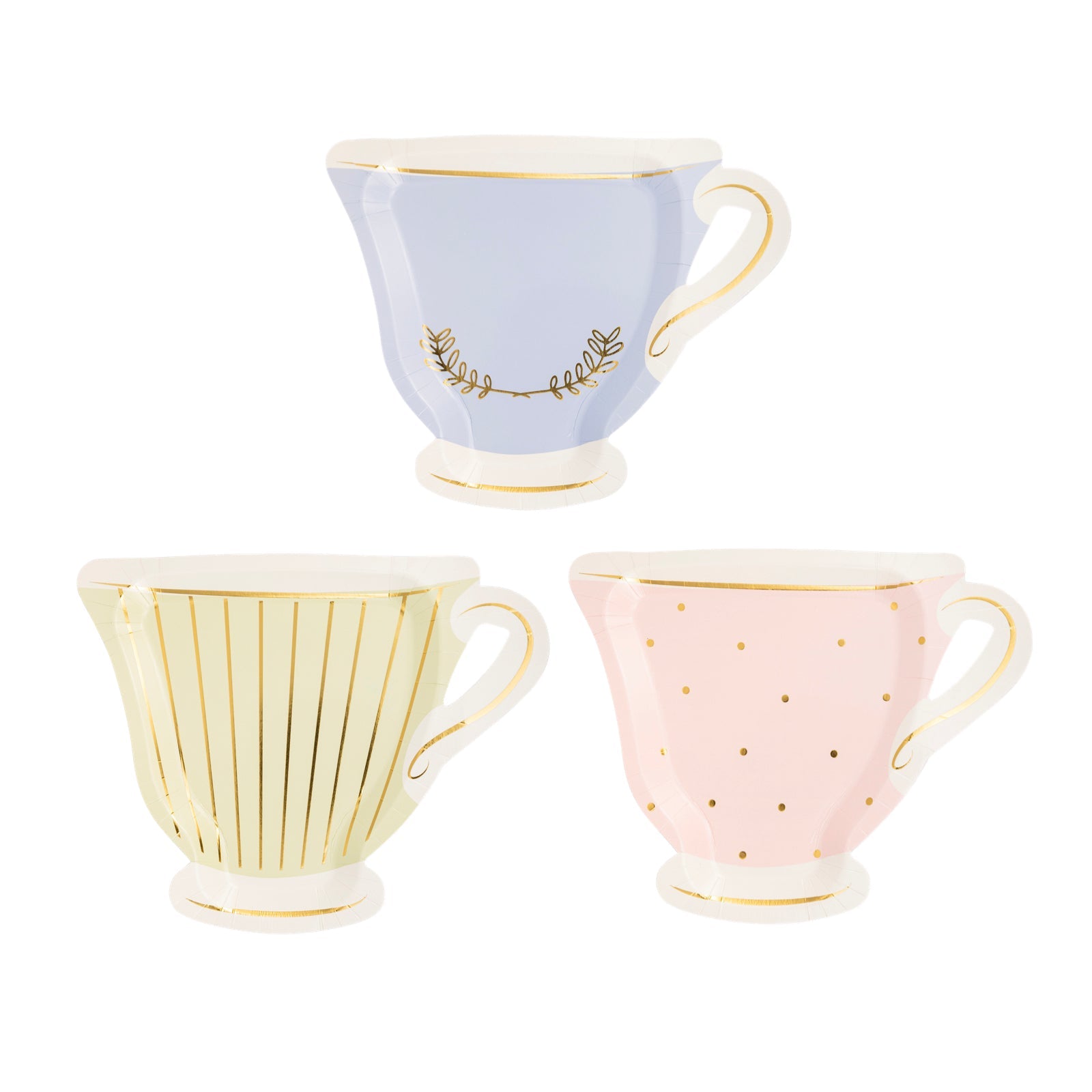 Tea Cup - Shaped Paper Party Plates 10" - bubblegum market