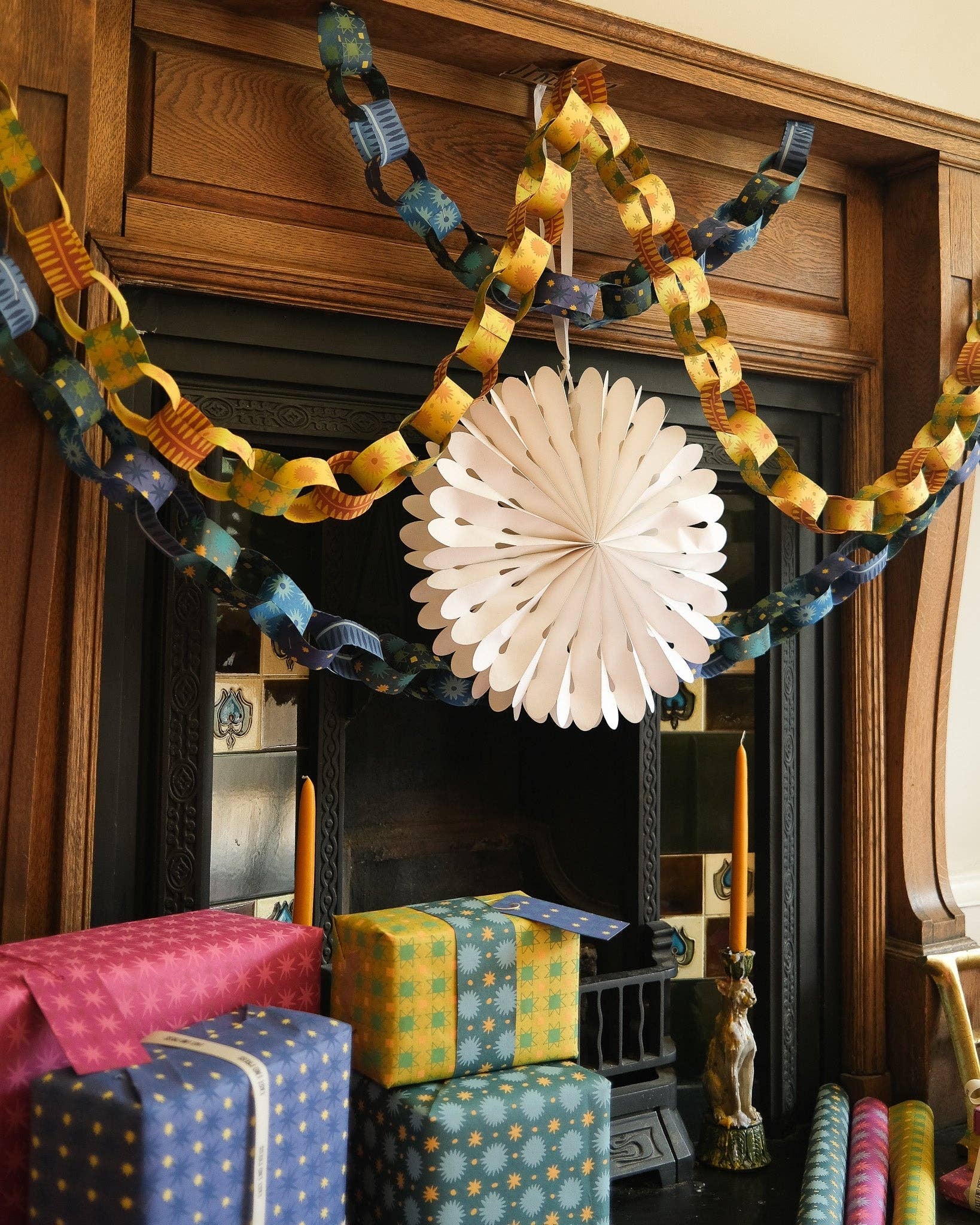 TEAL STARS Wrapping Paper Sheet - bubblegum market