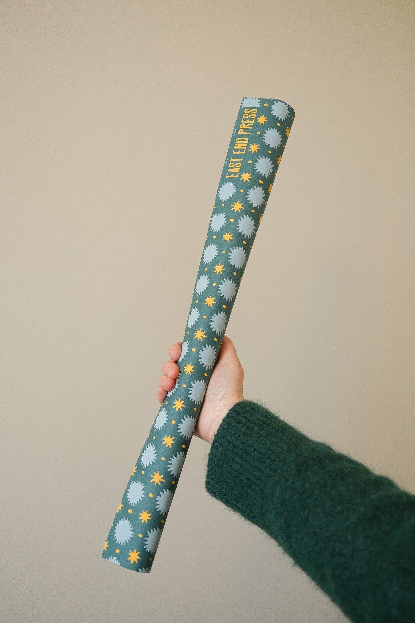 TEAL STARS Wrapping Paper Sheet - bubblegum market