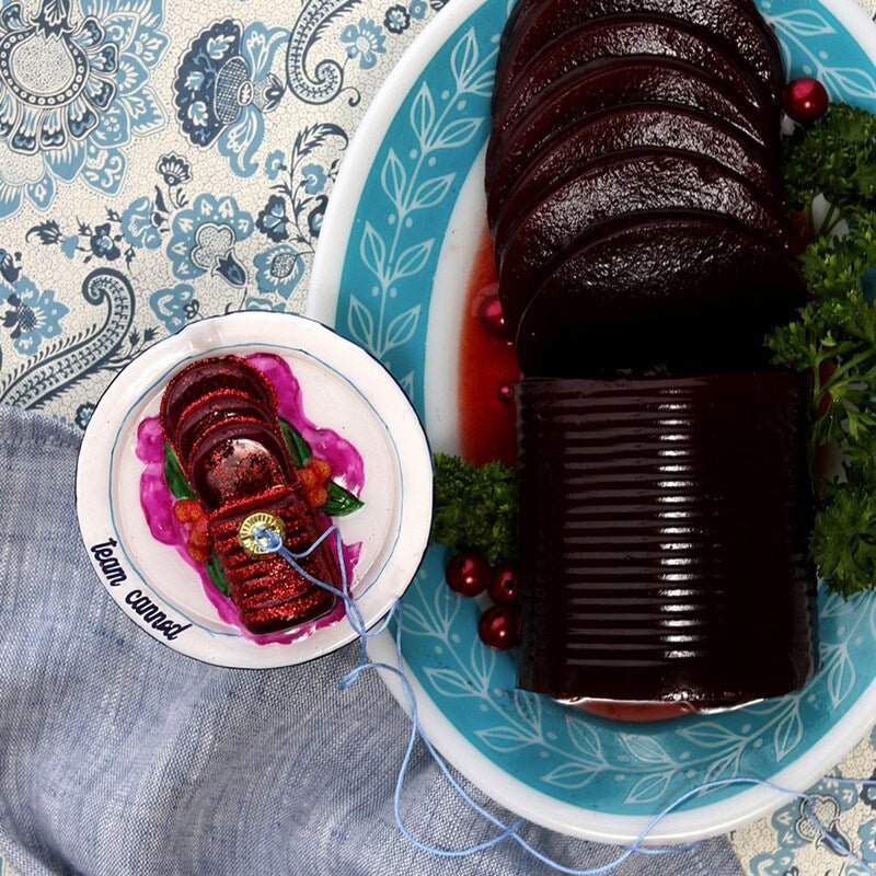 Team Canned Ornament 3.5" - bubblegum market