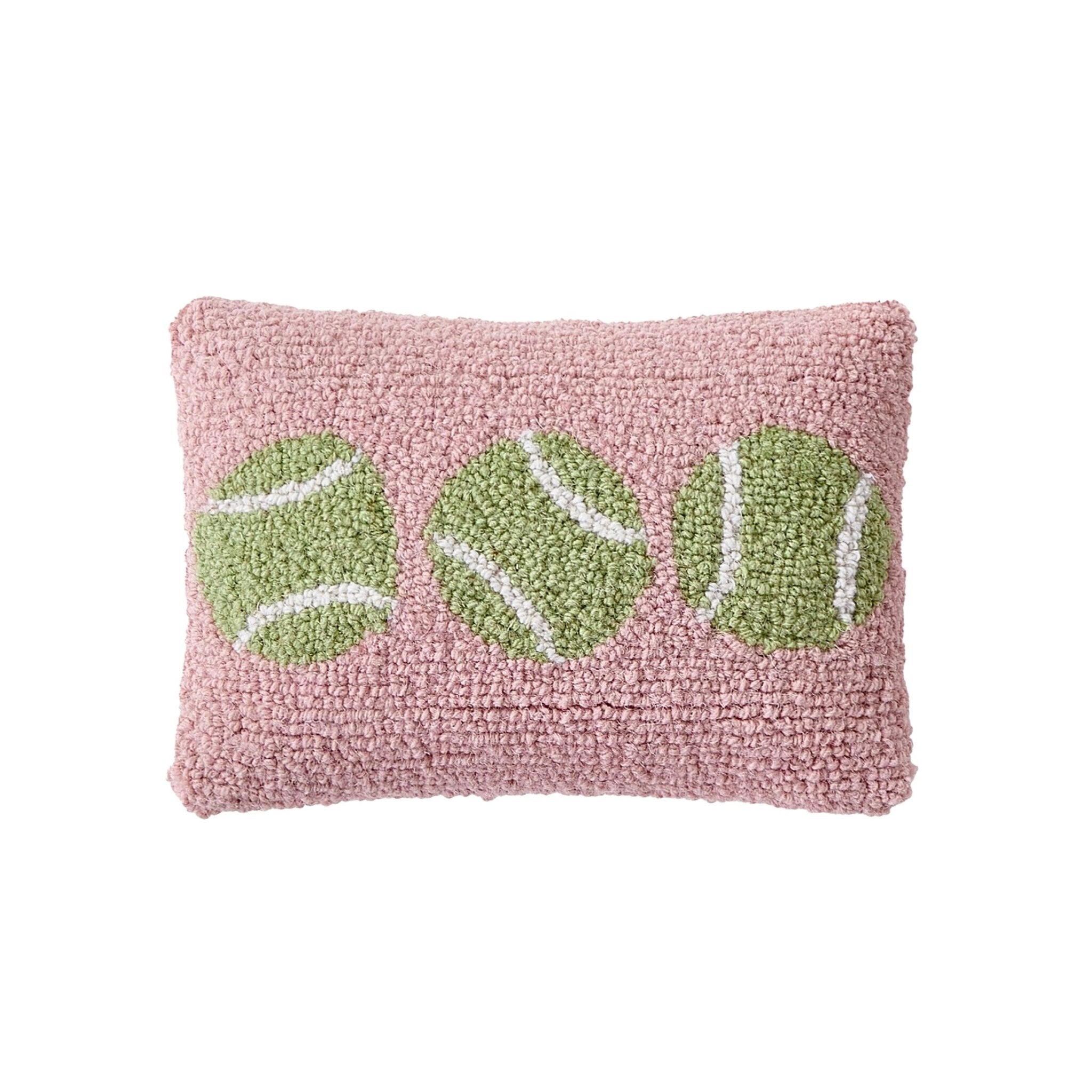 Tennis Balls Hook Pillow - bubblegum market