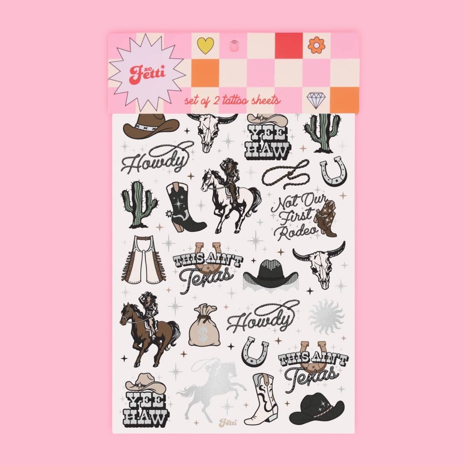 Texas Hold 'Em Temporary Tattoos - bubblegum market