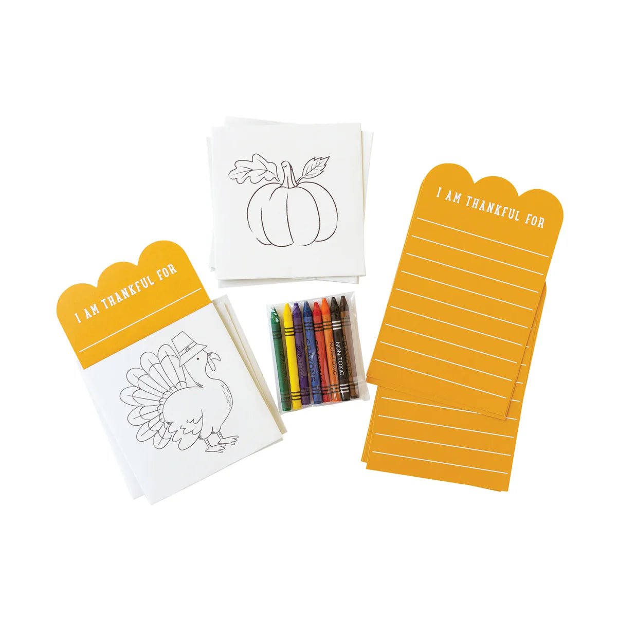 Thanksgiving "Thankful For" Placecards Coloring Kit - bubblegum market