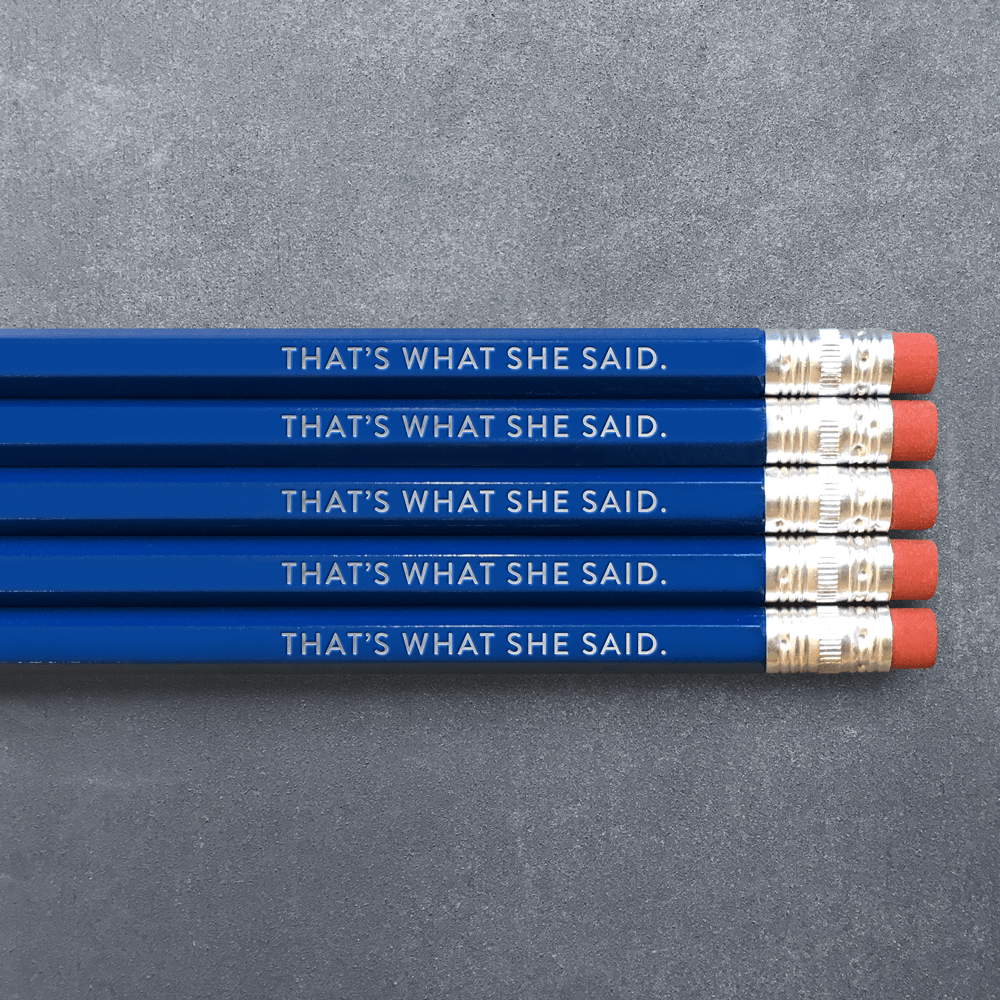 THAT'S WHAT SHE SAID Royal Blue Pencil Pack - bubblegum market