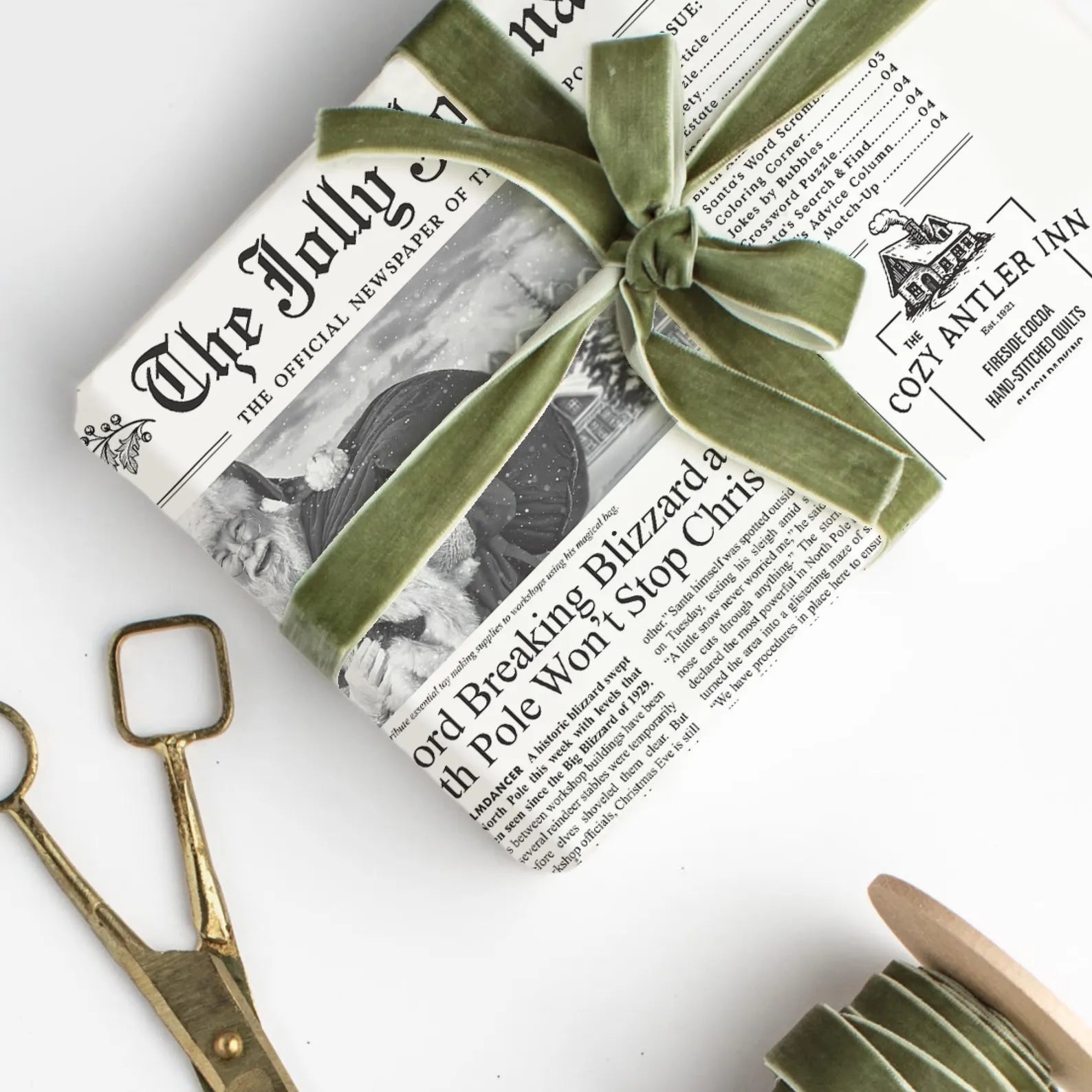 The Jolly Journal Newspaper Gift Wrap + Activity Sheets - bubblegum market