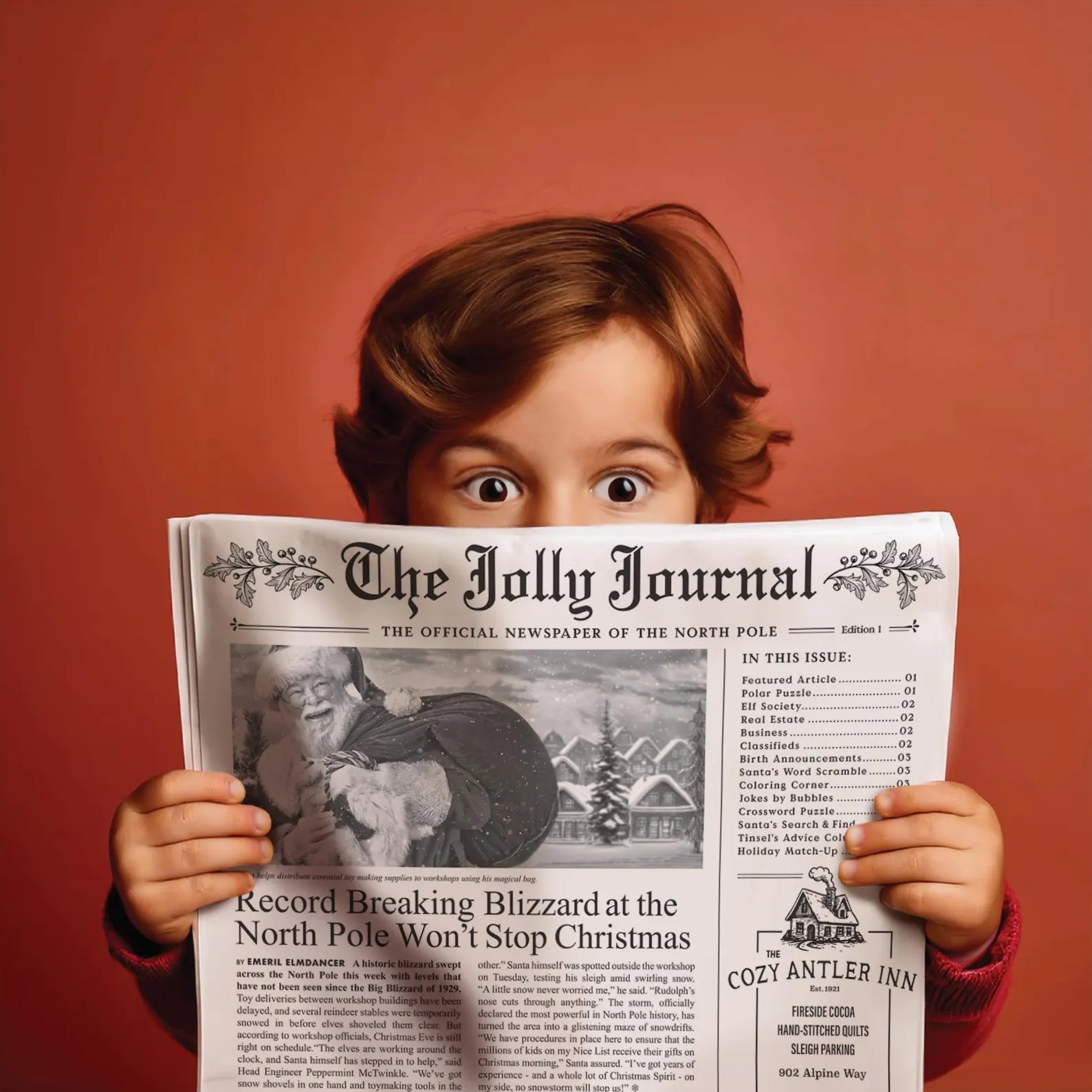 The Jolly Journal Newspaper Gift Wrap + Activity Sheets - bubblegum market