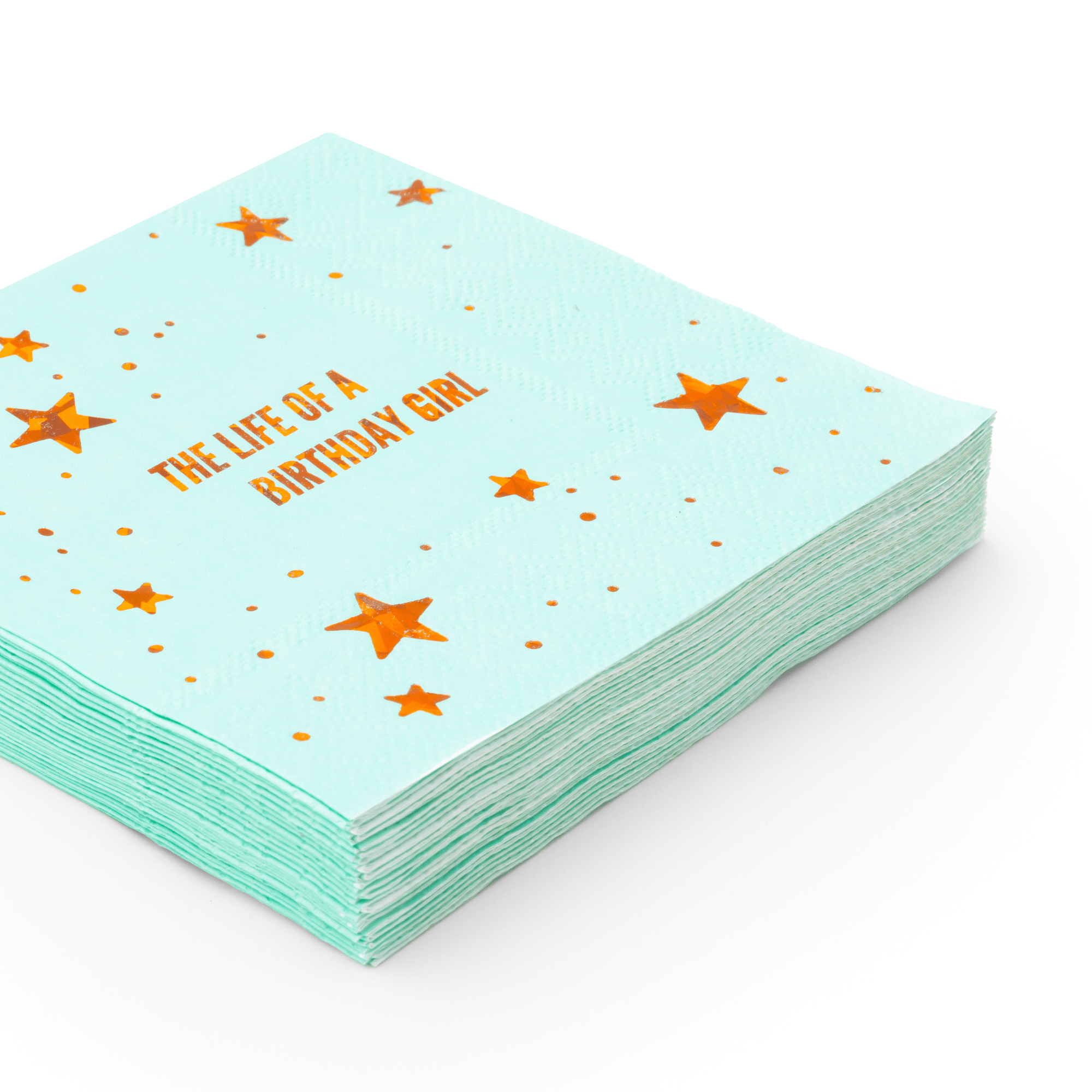 THE LIFE OF A BIRTHDAY GIRL Cocktail Napkins - bubblegum market