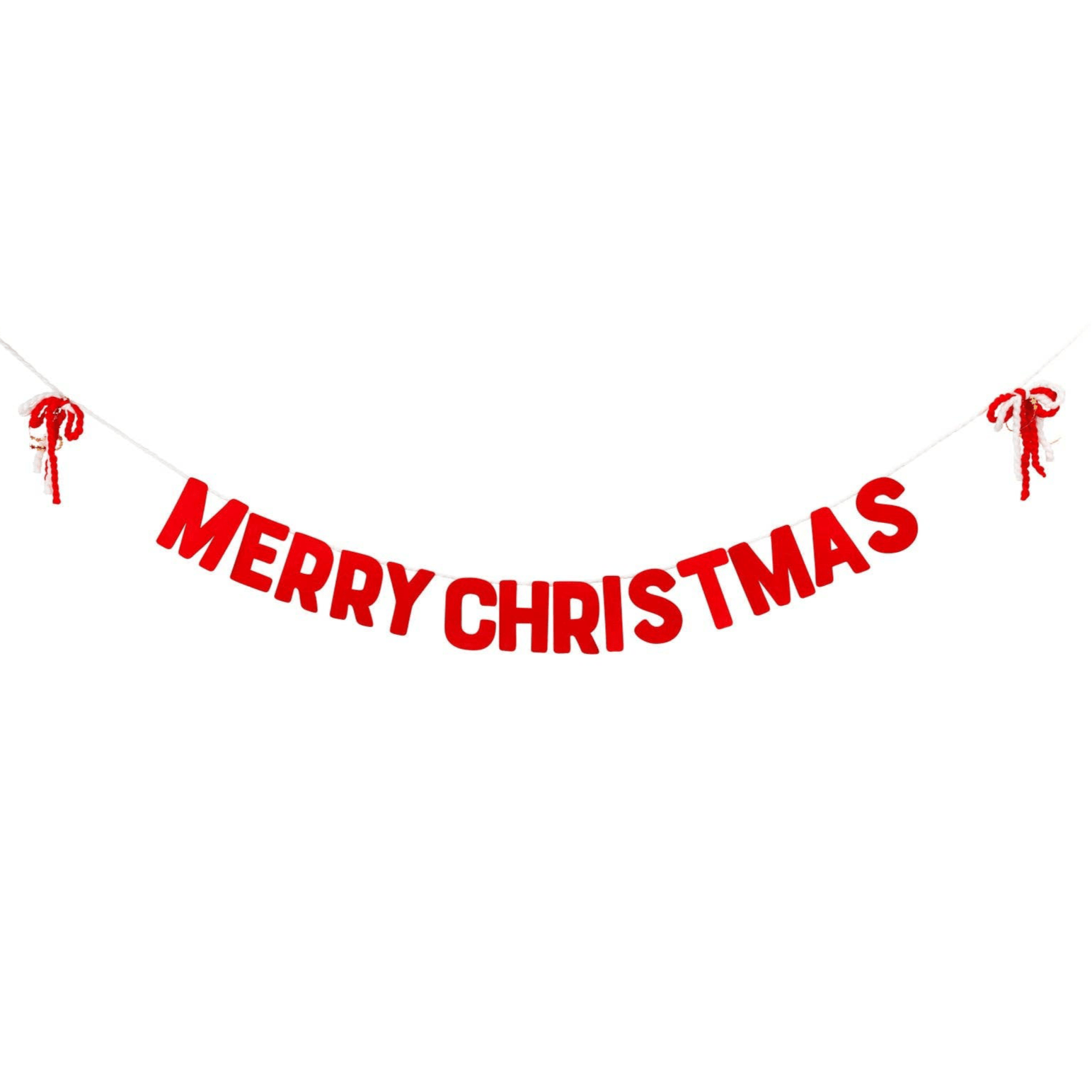 Thick Felt Merry Christmas Banner - bubblegum market