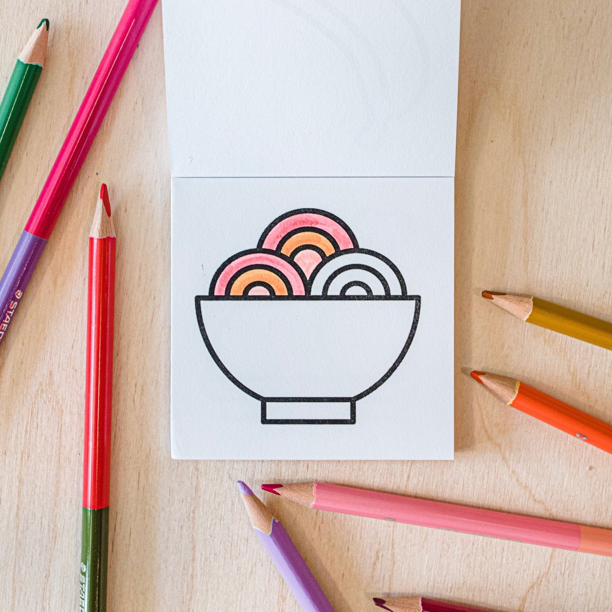 Tiny Eats + Treats Mini Coloring Pad - bubblegum market