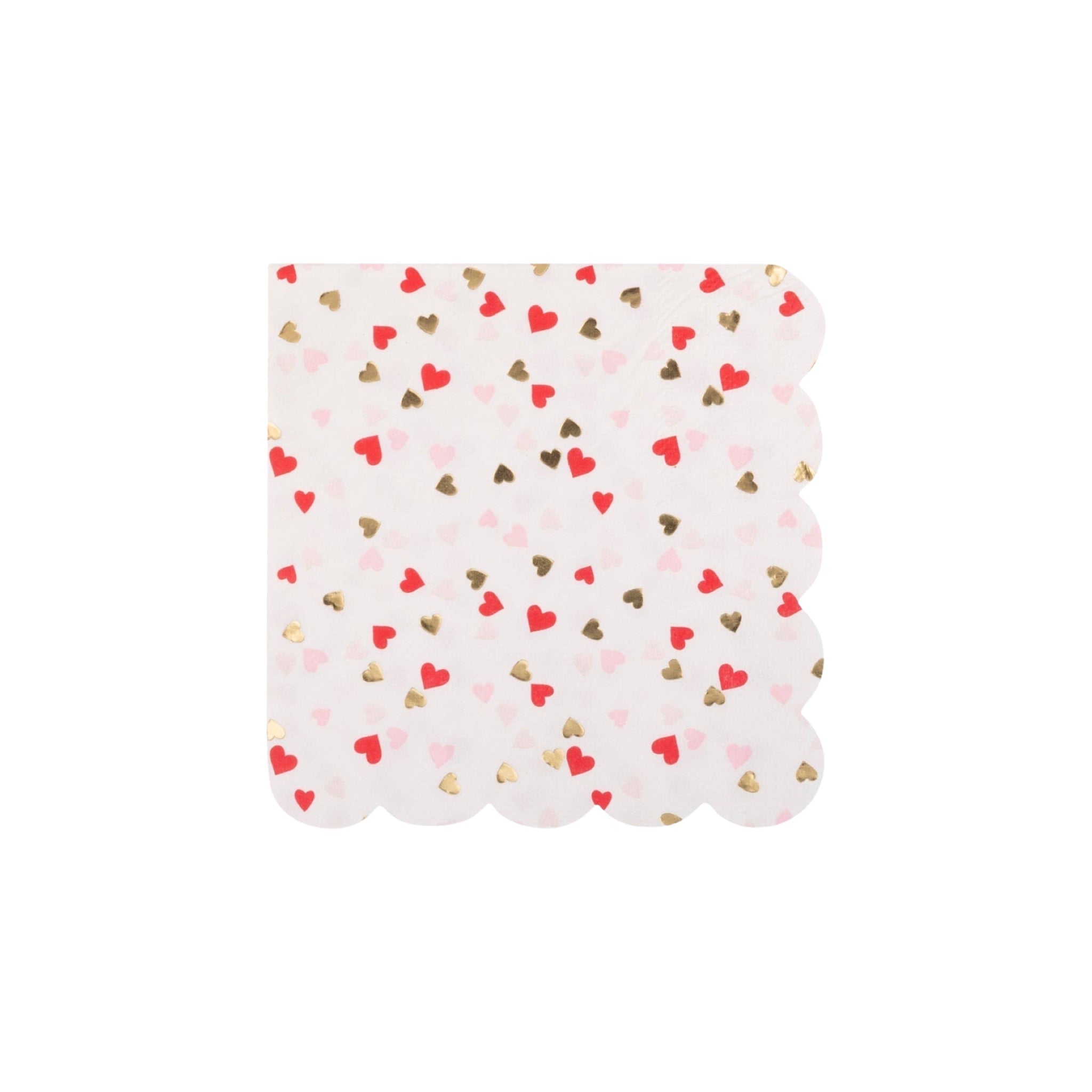 Tiny Hearts Gold Foil Cocktail Napkins - bubblegum market