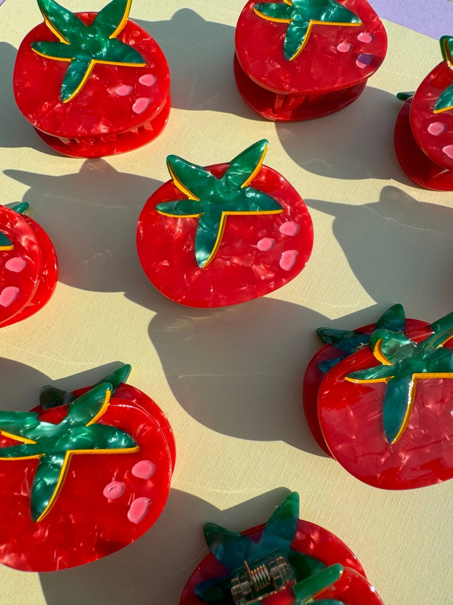 Tiny Tomato Hair Claw - bubblegum market