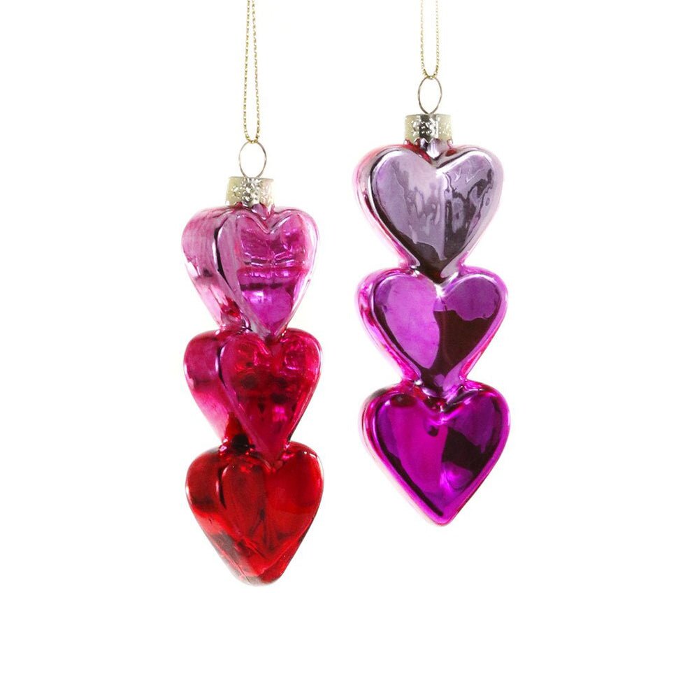 Triple Heart Ornament 4" - bubblegum market