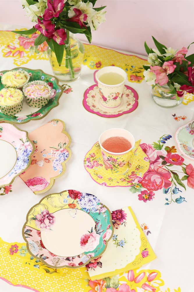 Truly Scrumptious Floral Paper Plates (24 Pack) 9" - bubblegum market