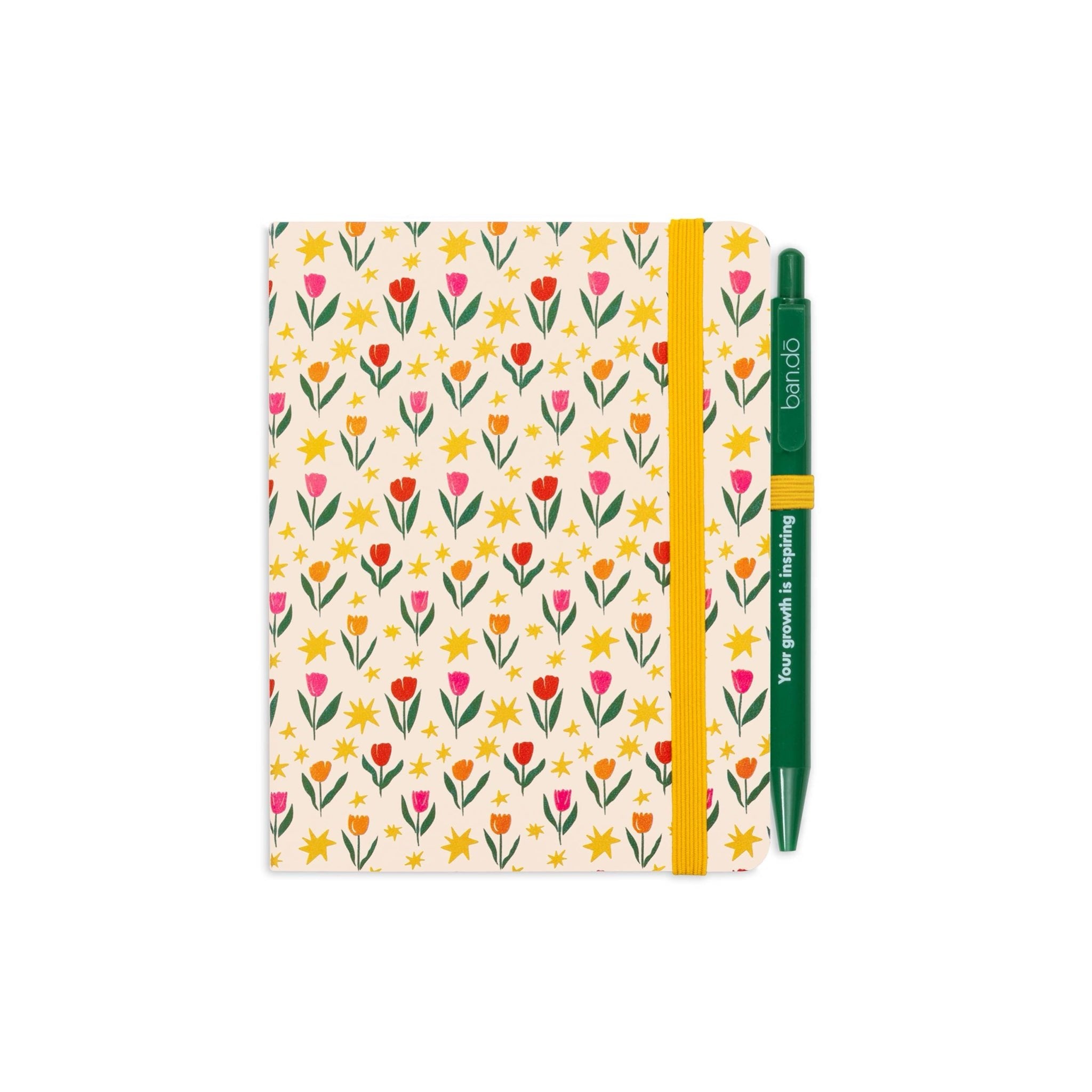 Tulips Mini Notebook w/ Pen - bubblegum market