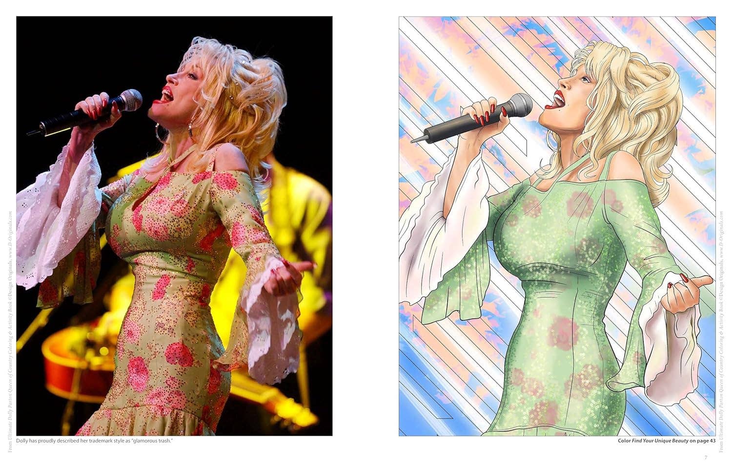Ultimate Dolly Parton Queen of Country Coloring Book - bubblegum market