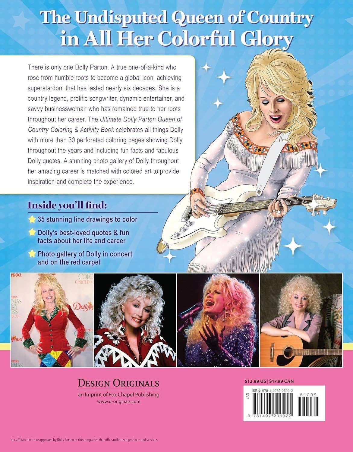 Ultimate Dolly Parton Queen of Country Coloring Book - bubblegum market