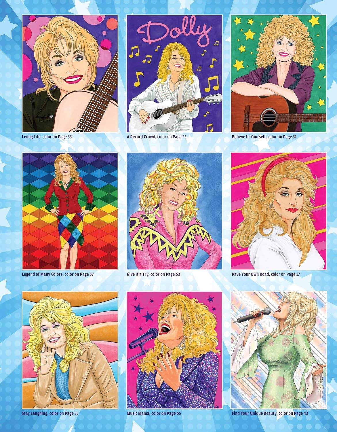 Ultimate Dolly Parton Queen of Country Coloring Book - bubblegum market