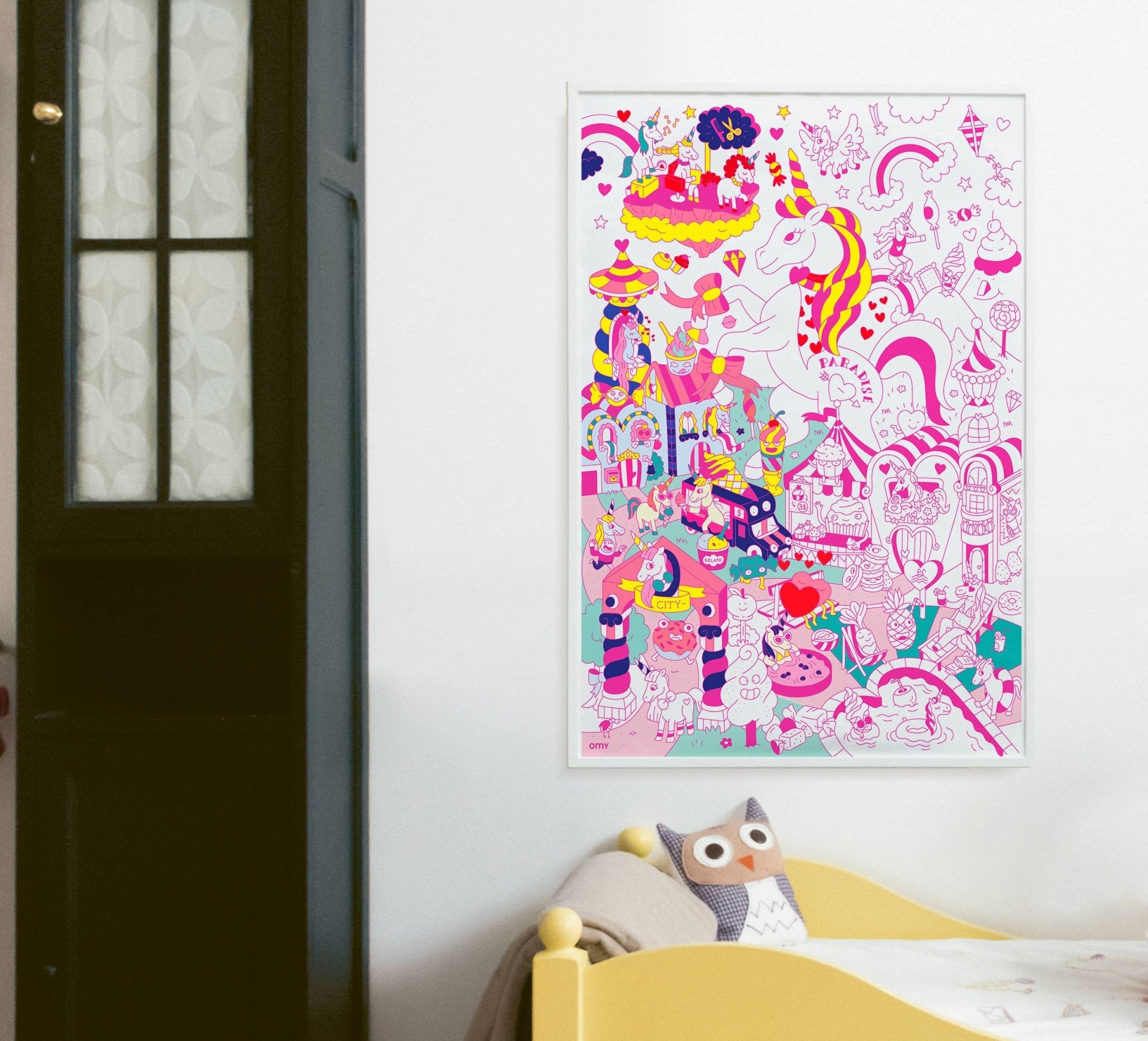 Unicorn Giant Coloring Poster - bubblegum market