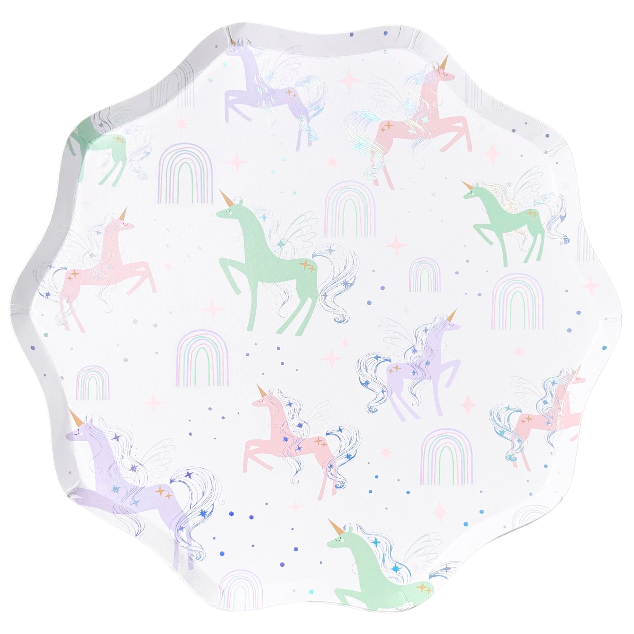 Unicorn Pattern Paper Dinner Plates 10.5" - bubblegum market
