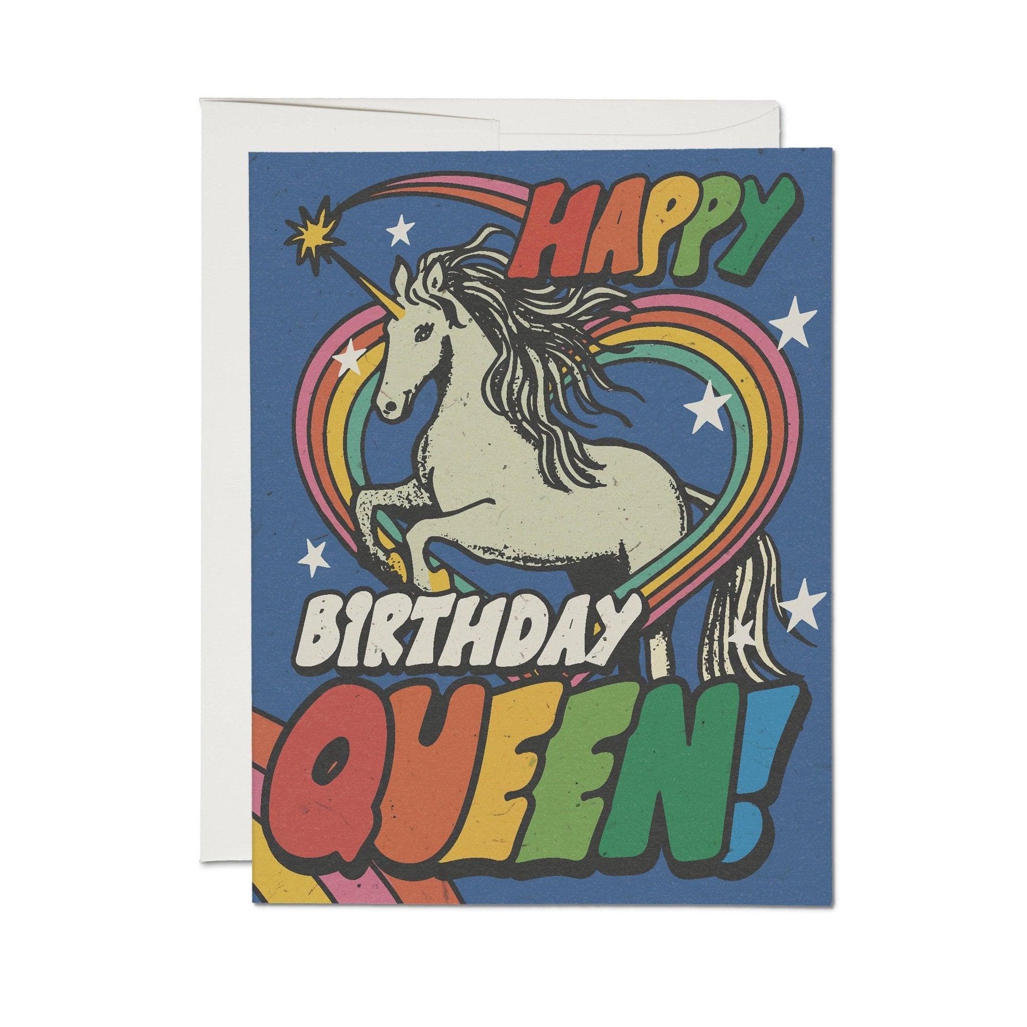 Unicorn Queen Birthday Greeting Card - bubblegum market