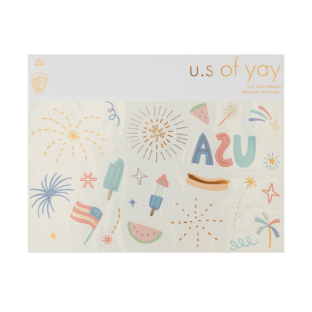 U.S. of Yay Temporary Tattoos - bubblegum market