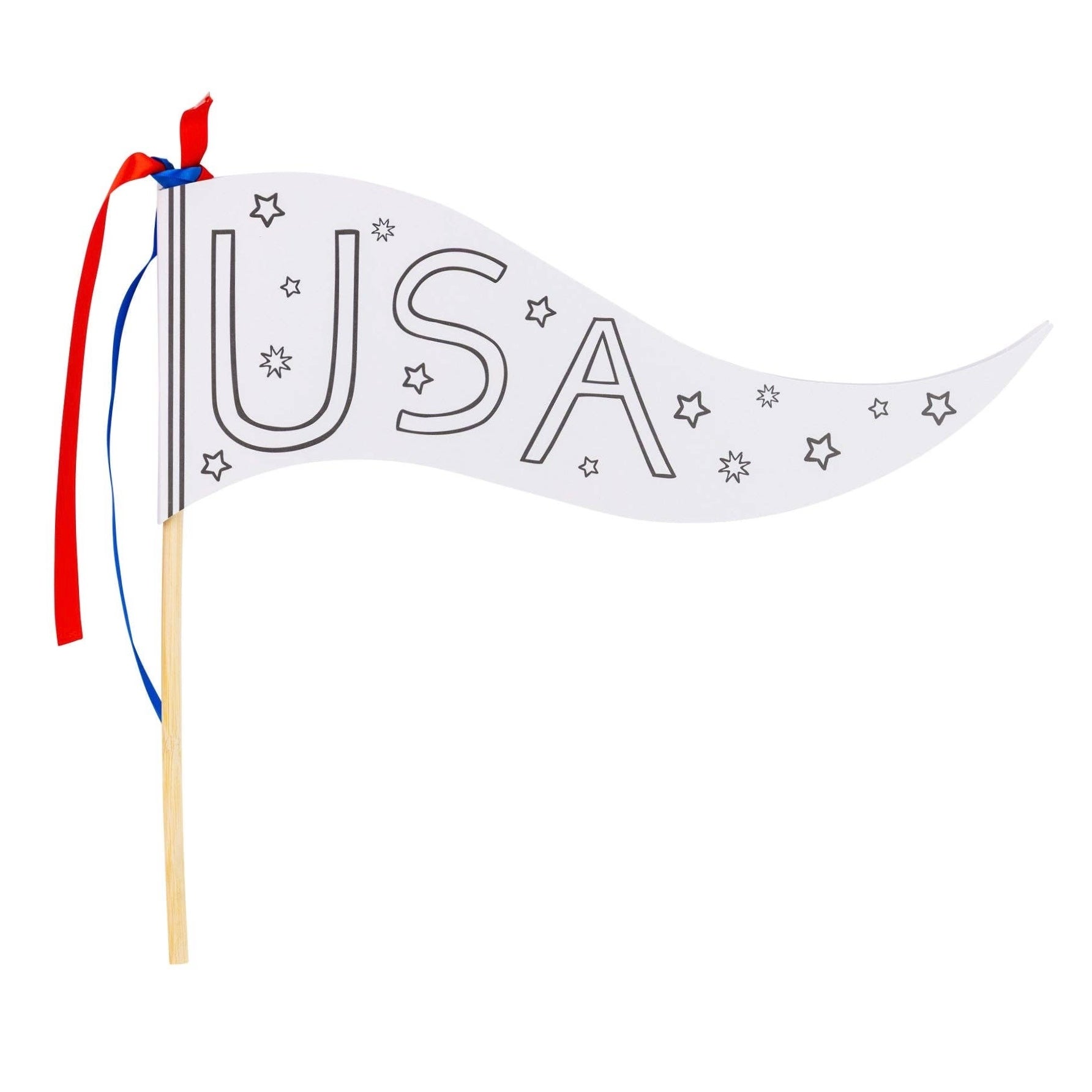 USA Pennant Coloring Craft - bubblegum market