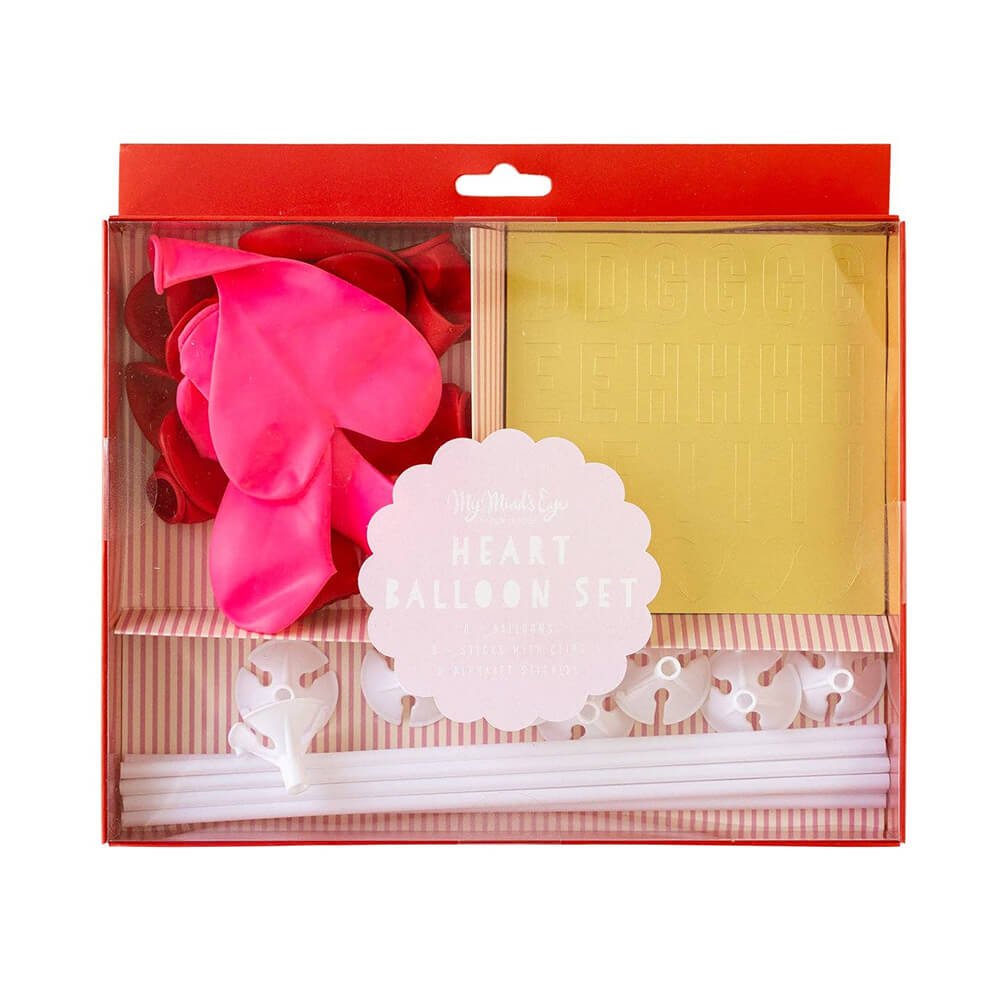 Valentine Customizable Heart - Shaped Balloon Set (8ct) - bubblegum market