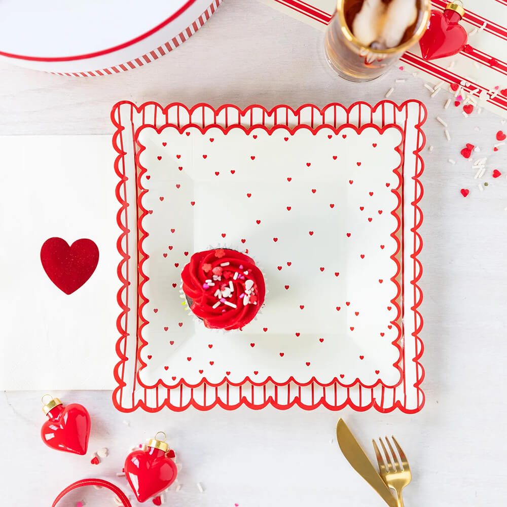 valentine-red-foil-heart-guest-napkins-styled