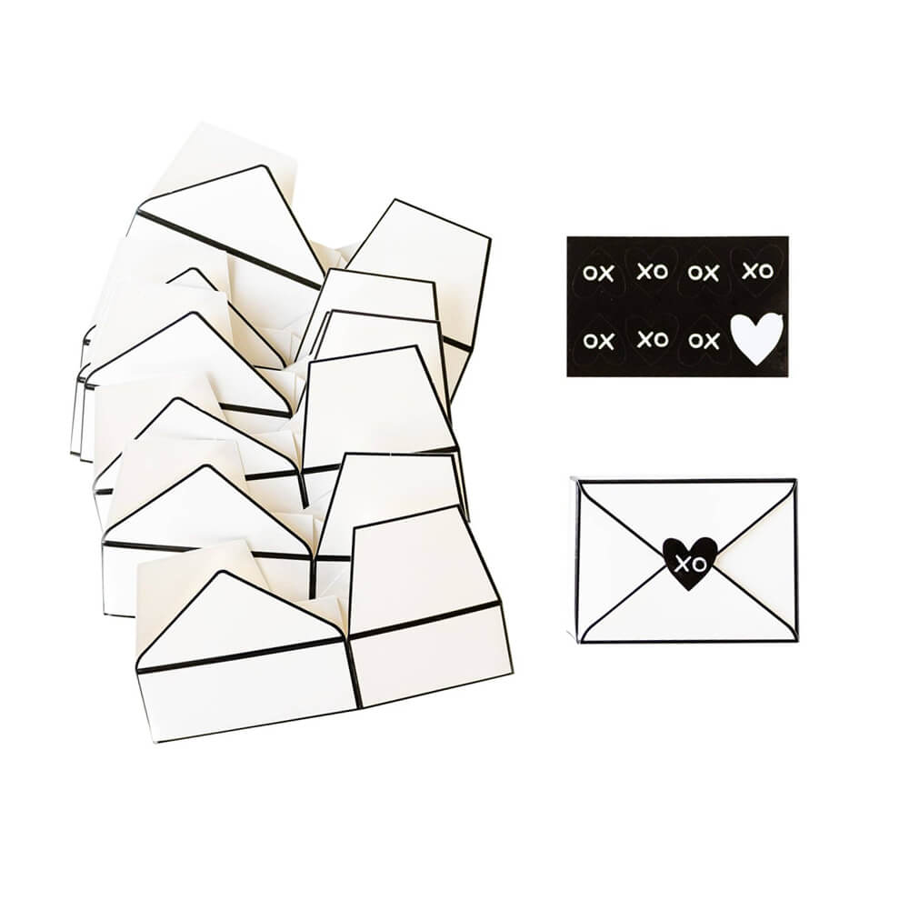 valentines-day-black-white-envelope-treat-boxes-package-contents