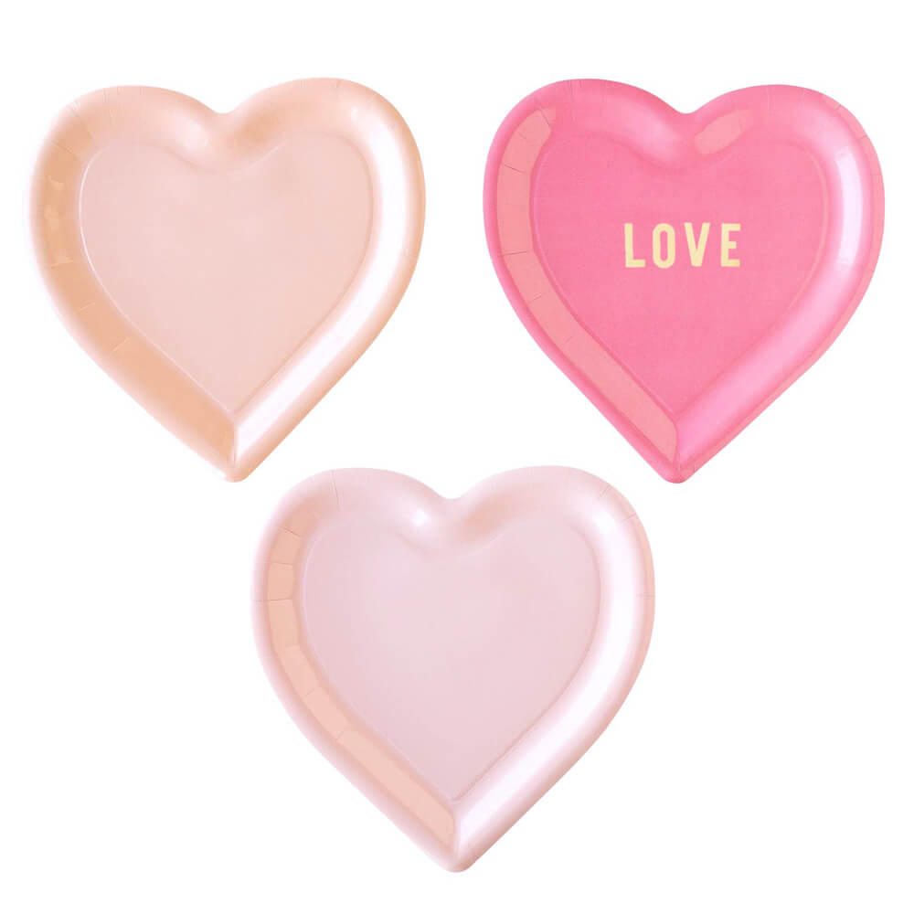 valentines-day-customizable-pink-shades-heart-paper-plates-love