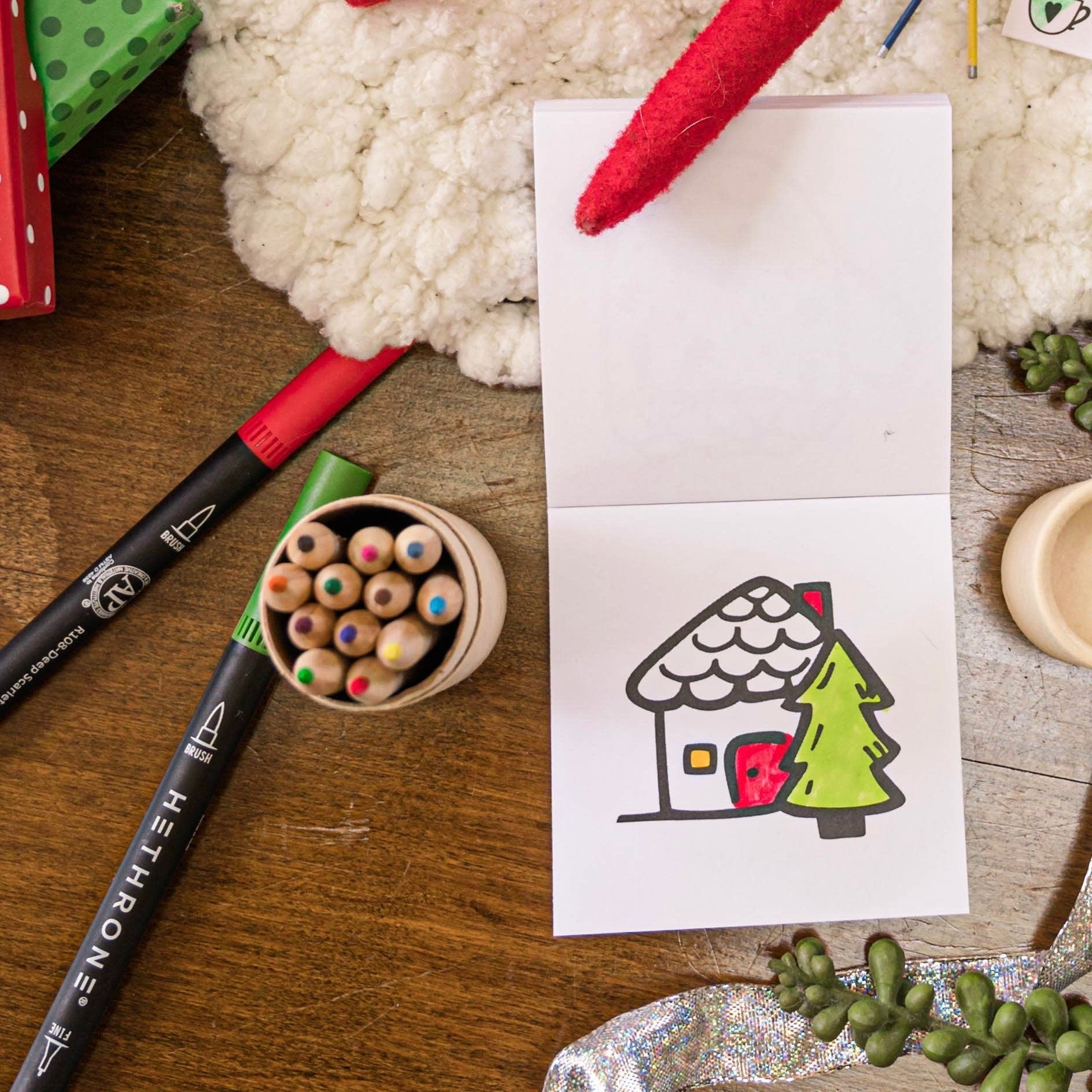 Very Merry Mini Coloring Book - bubblegum market