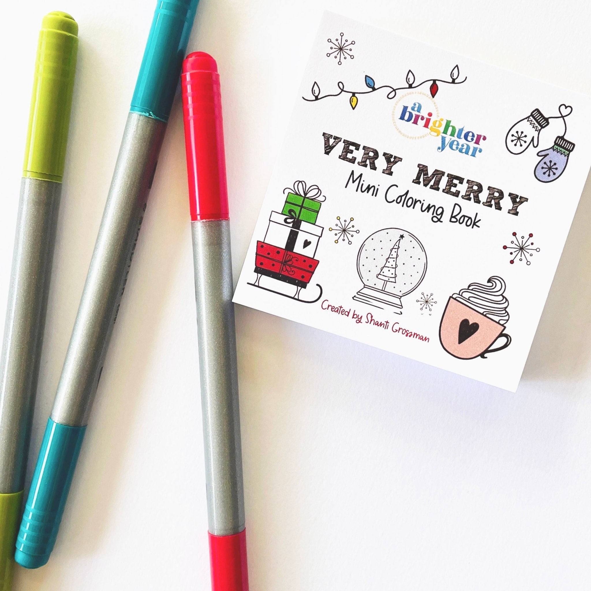 Very Merry Mini Coloring Book - bubblegum market