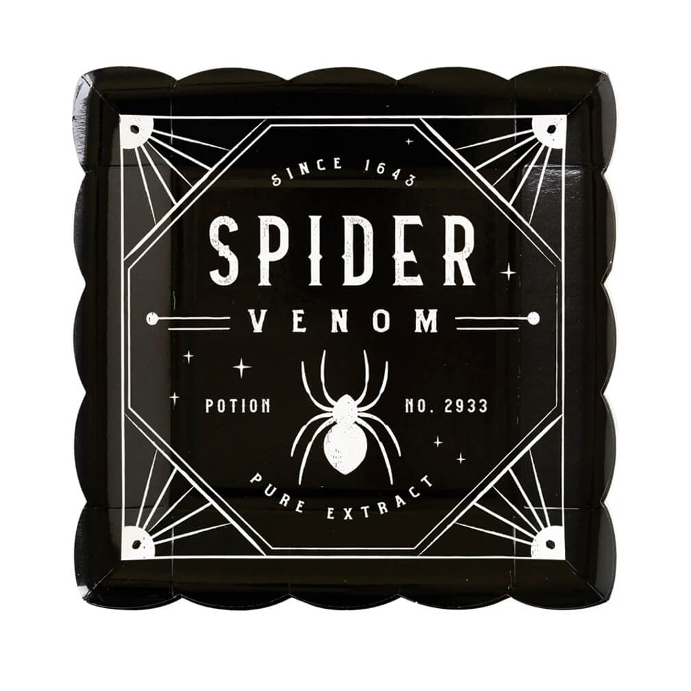 vintage-apothecary-label-paper-plates-my-minds-eye-black-and-white-halloween-spider-venom