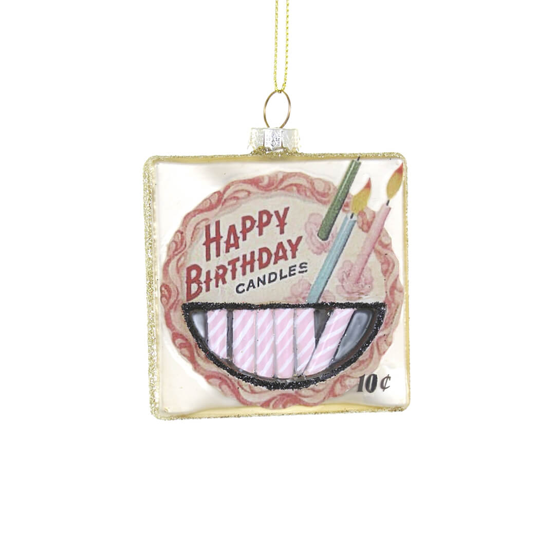 Vintage Birthday Candles Ornament 2.5" - bubblegum market