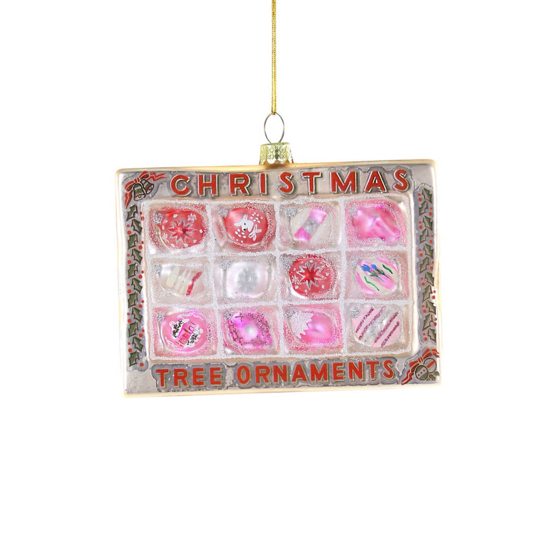 Vintage Box Of Pink Ornaments Ornament 4.25" - bubblegum market