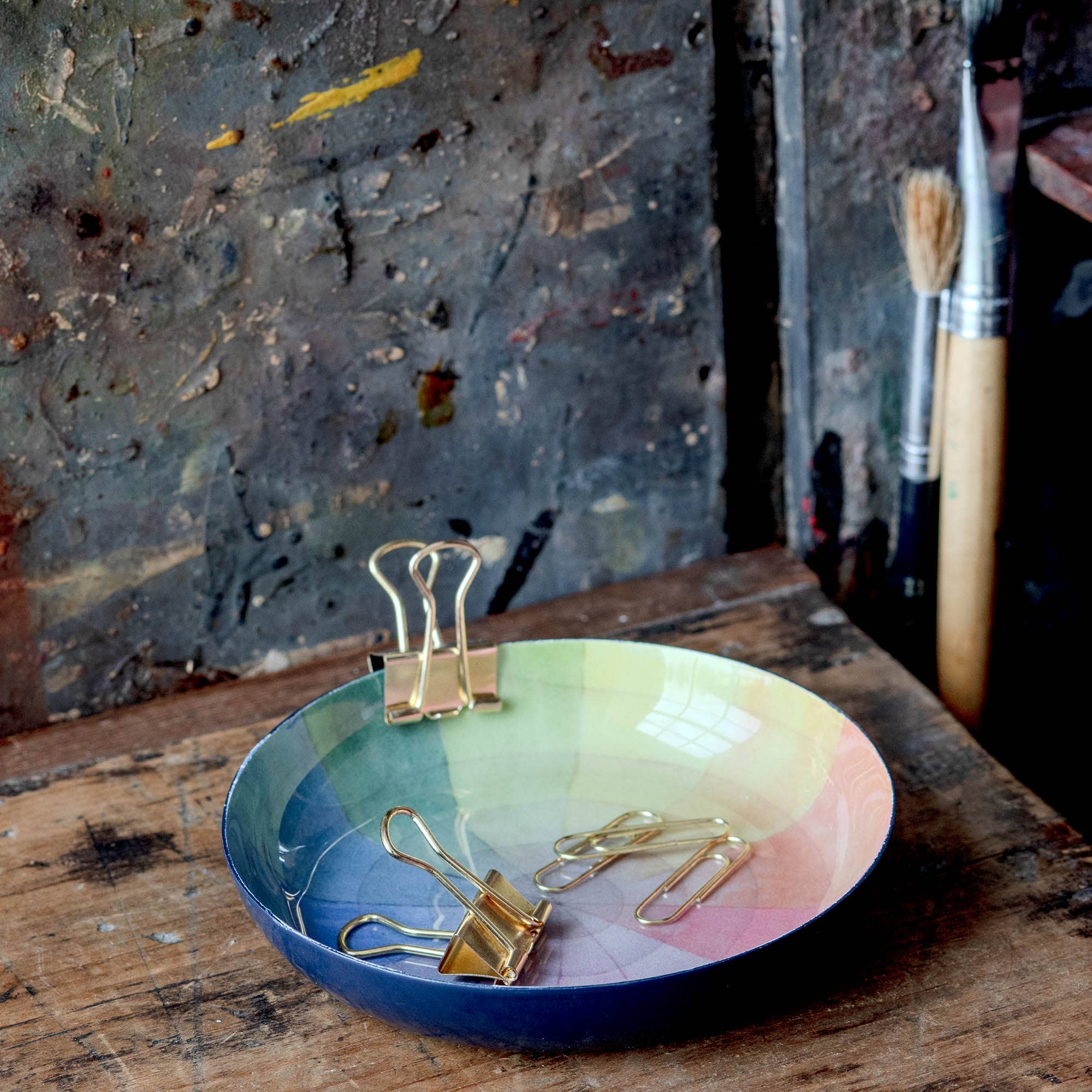 Vintage Color Wheel Enamel Dish - bubblegum market